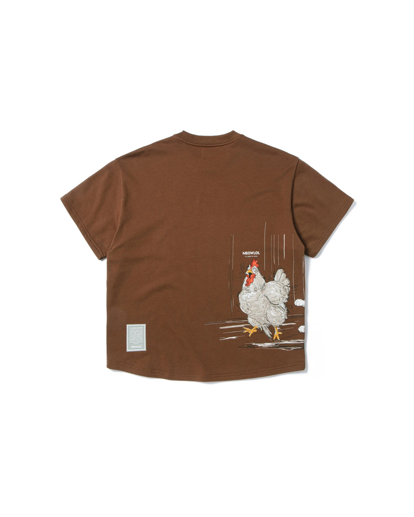 CHICKEN HIT ROUND HEM OVERSIZED T-SHIRT