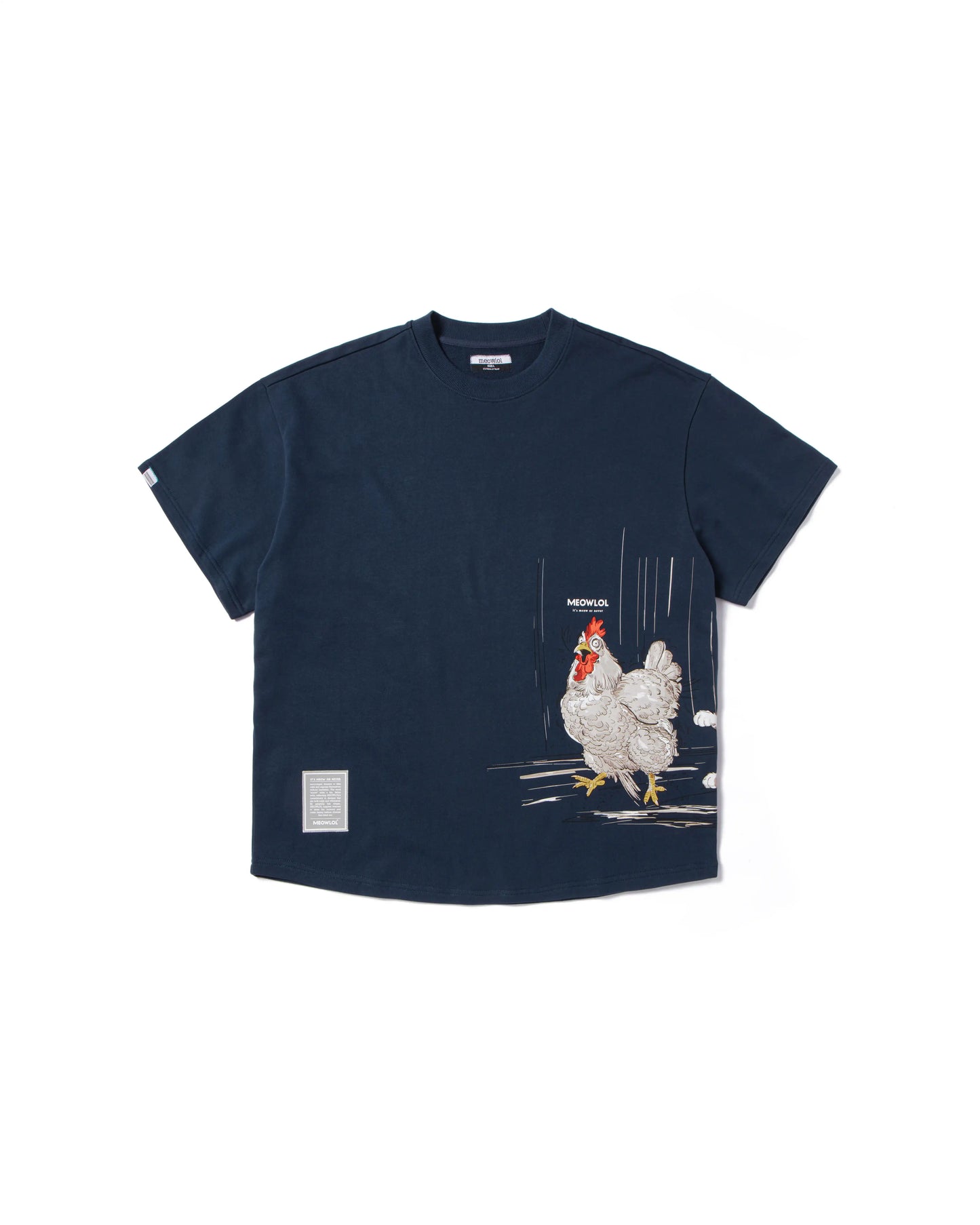 CHICKEN HIT ROUND HEM OVERSIZED T-SHIRT