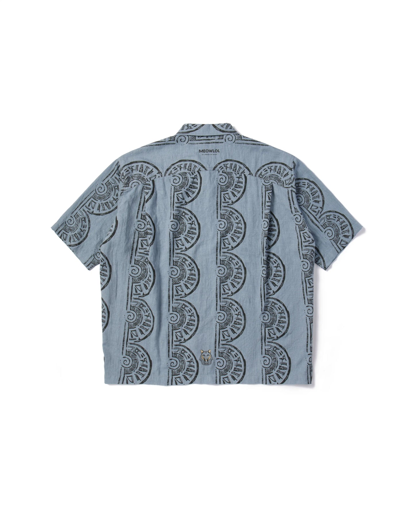 EGYPTIAN CAT THEME ROCK ART (FULL PATTERN PRINT) PRINTED VACATION SHIRT