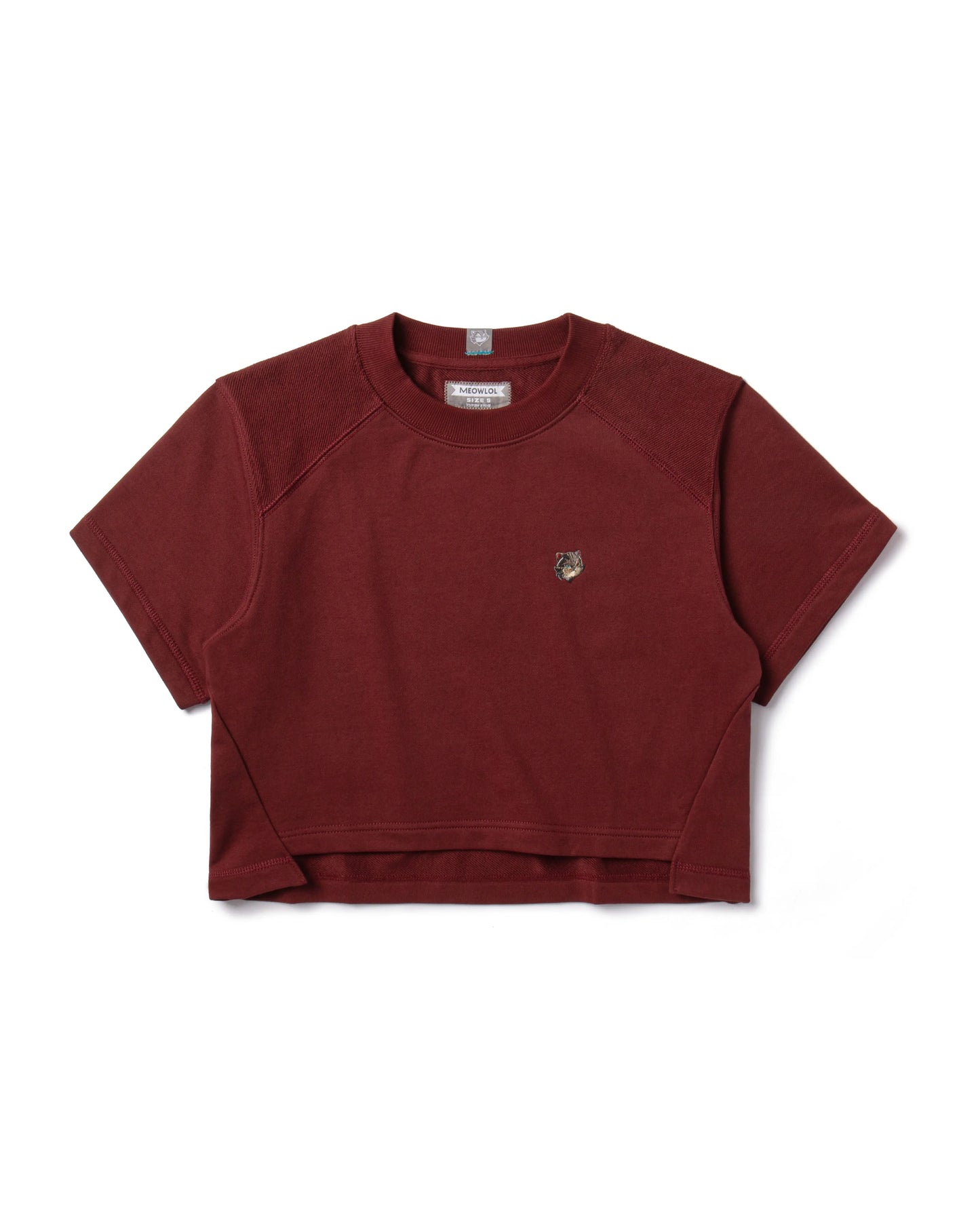 EMB LOGO OVERSIZED CROPPED TOP