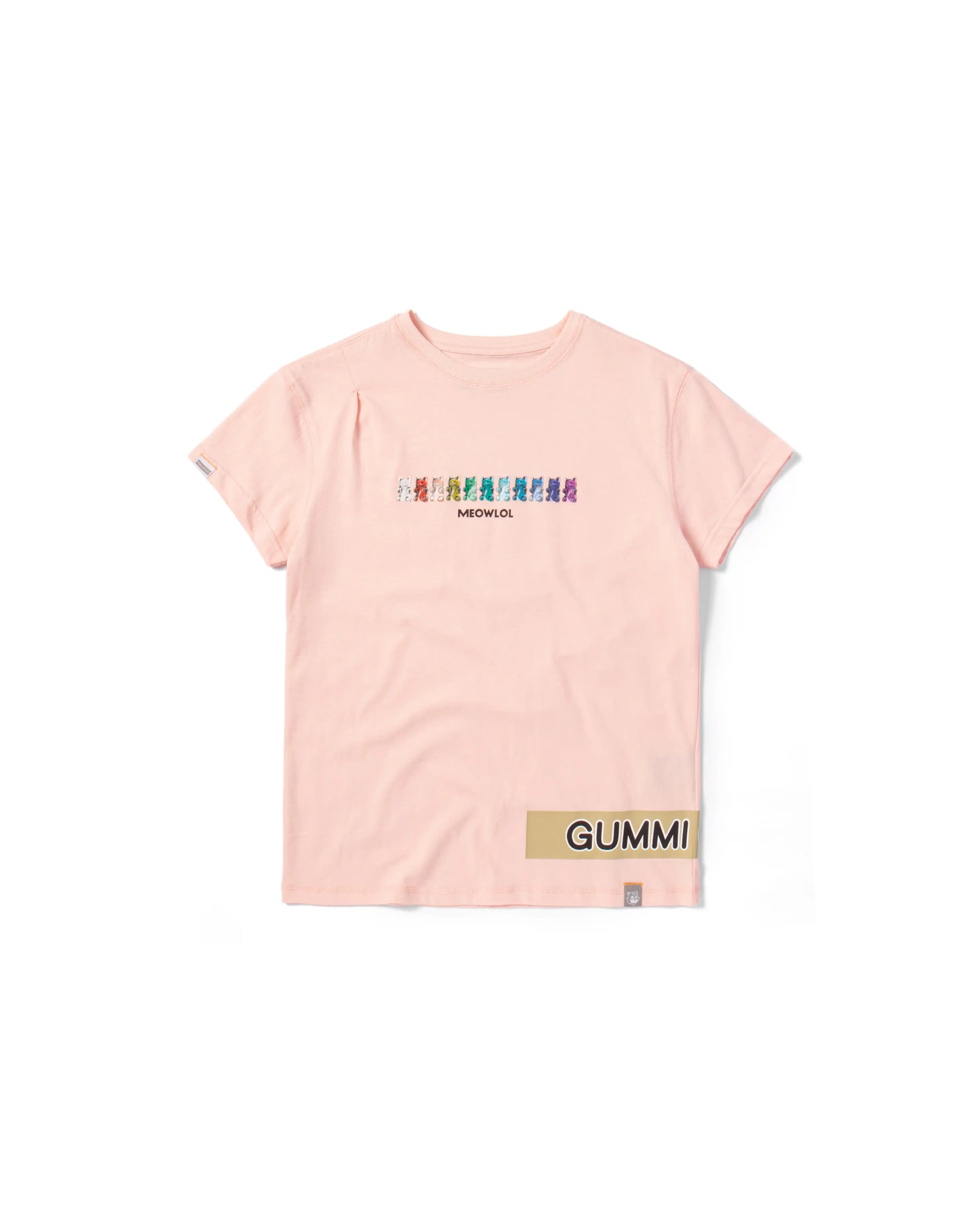 GUMMY CAT SHOULDER PLEATED EASY FIT T-SHIRT