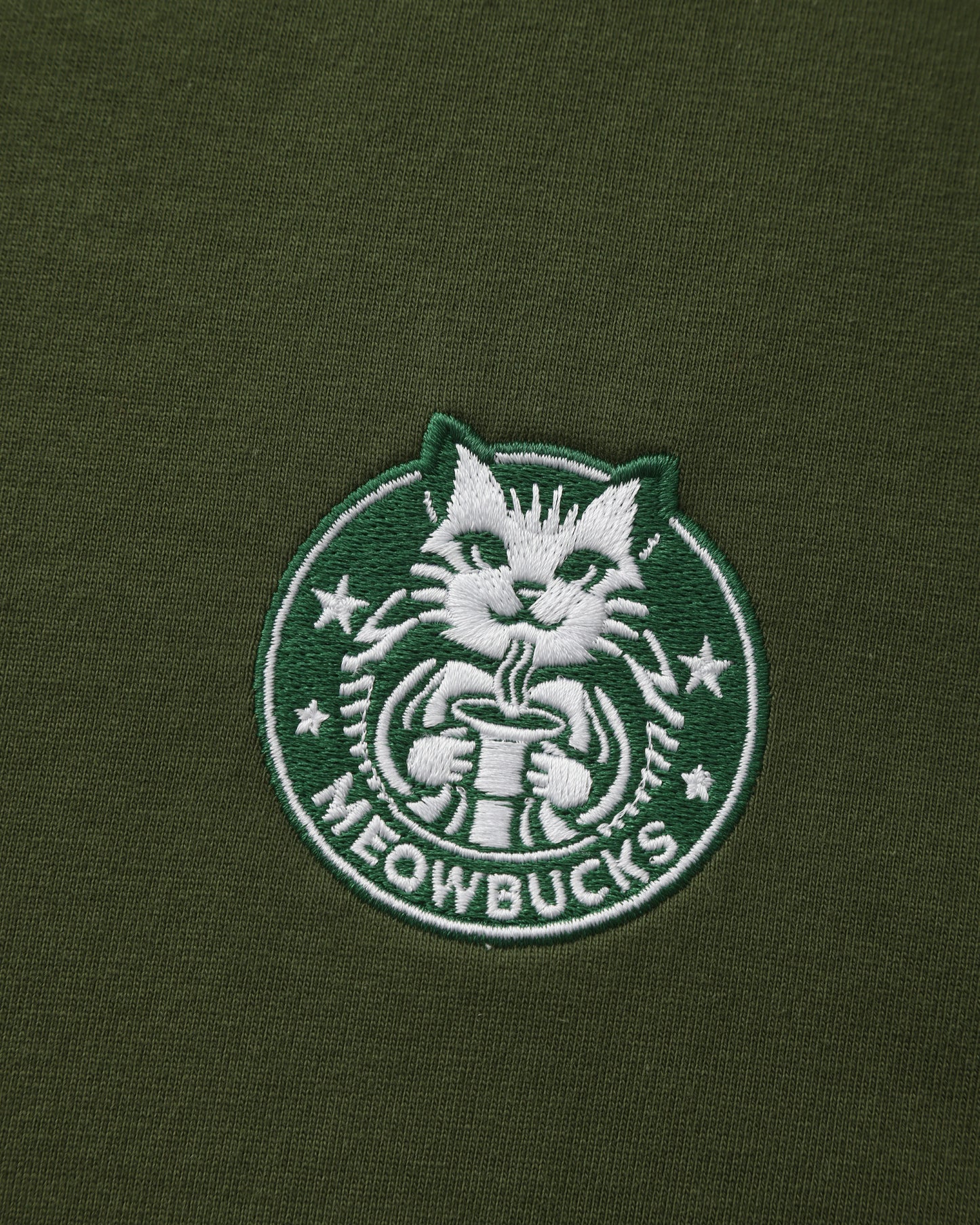 MEOWBUCKS PLEATED SLEEVES EASY FIT T-SHIRT