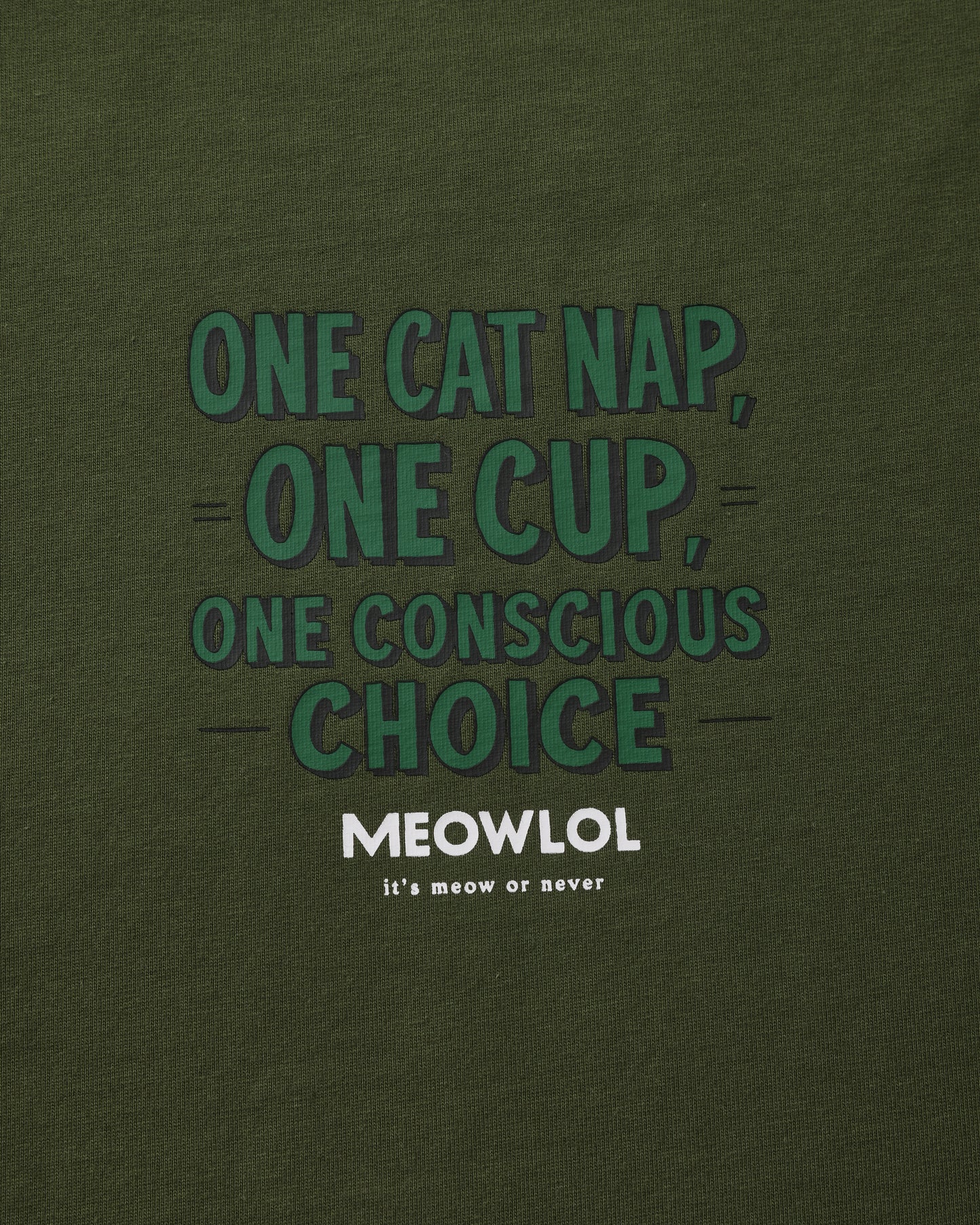 MEOWBUCKS PLEATED SLEEVES EASY FIT T-SHIRT