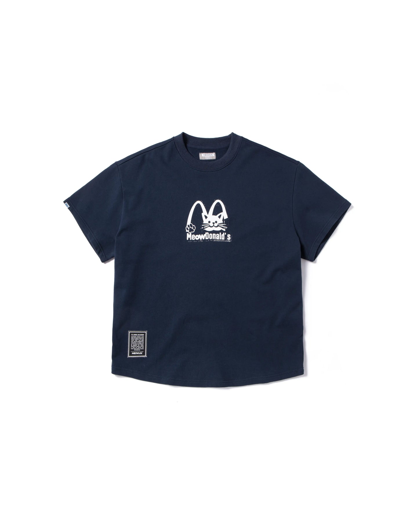 MEOWDONALD NEWS ROUND HEM OVERSIZED T-SHIRT