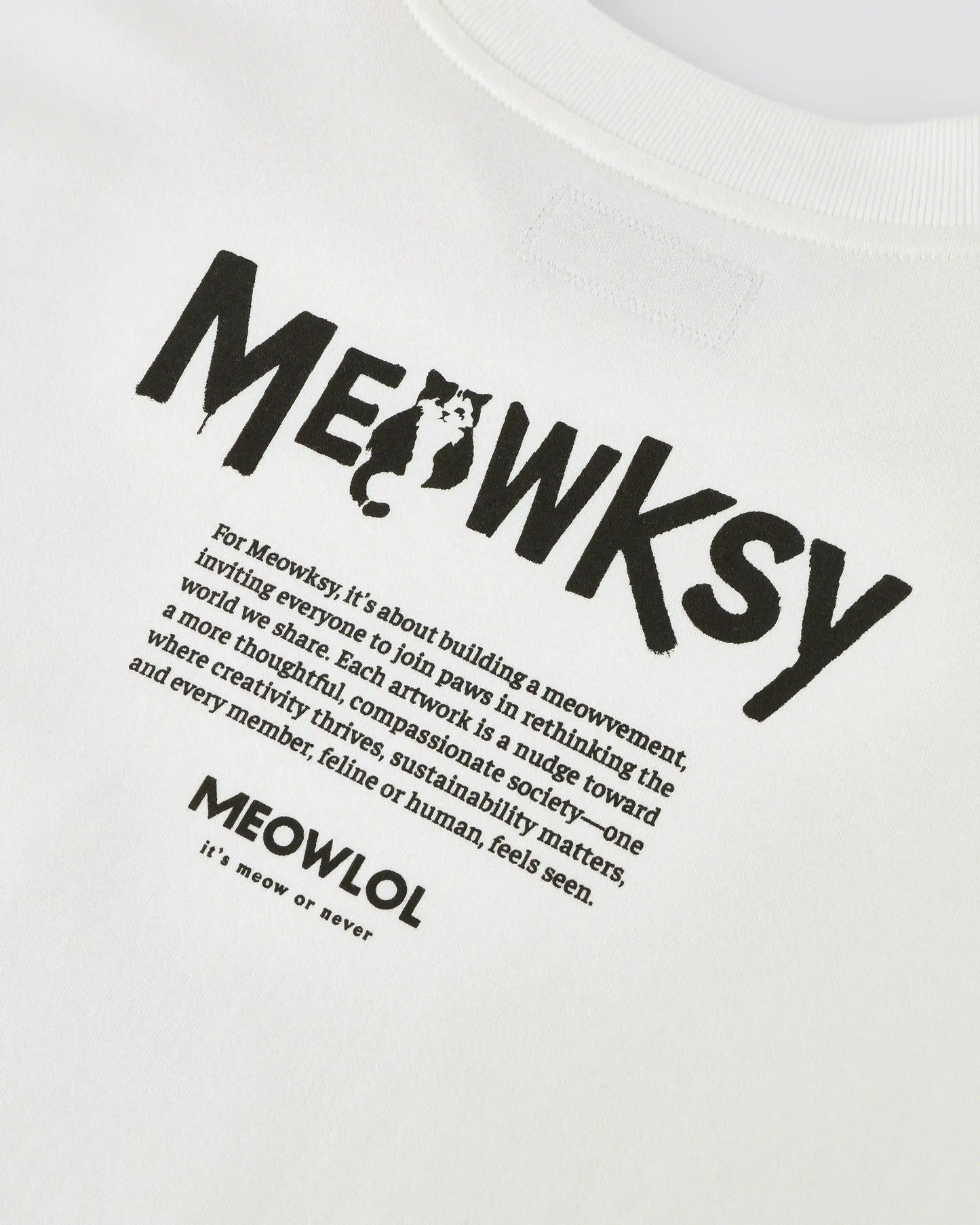 MEOWKSY FRONT POCKET OVERSIZED T-SHIRT