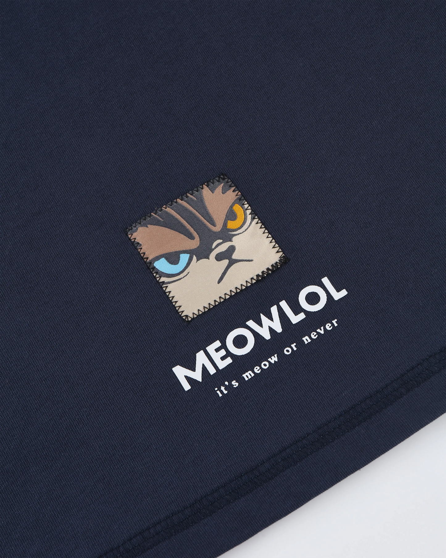 MEOWLOL THE MEOWNOPOLY GRAPHIC PLEATED SLEEVES EASY FIT T-SHIRT