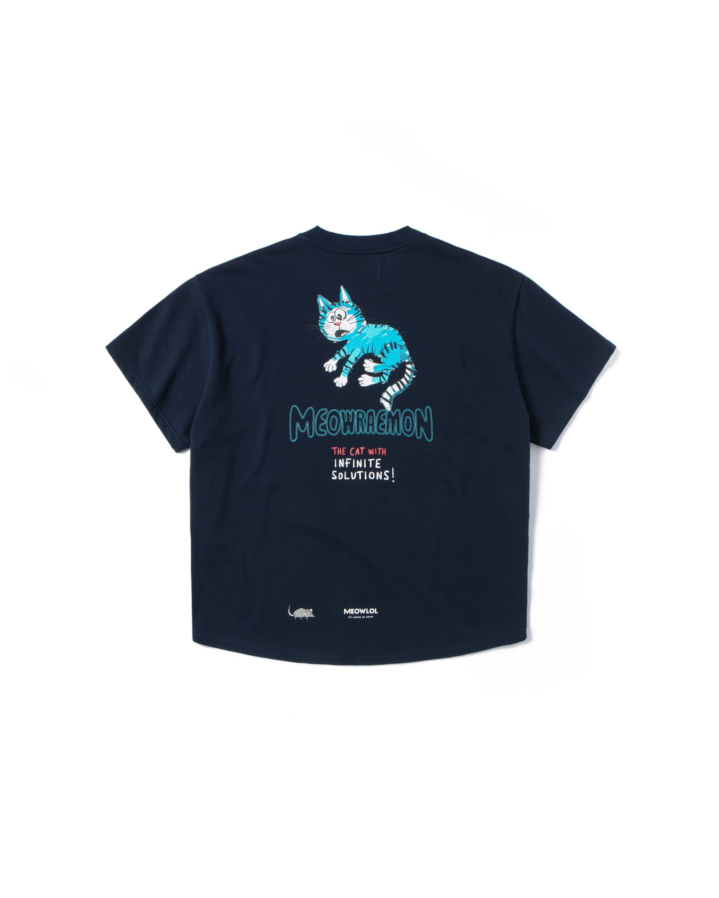 MEOWRAEMON ROUND HEM OVERSIZED T-SHIRT