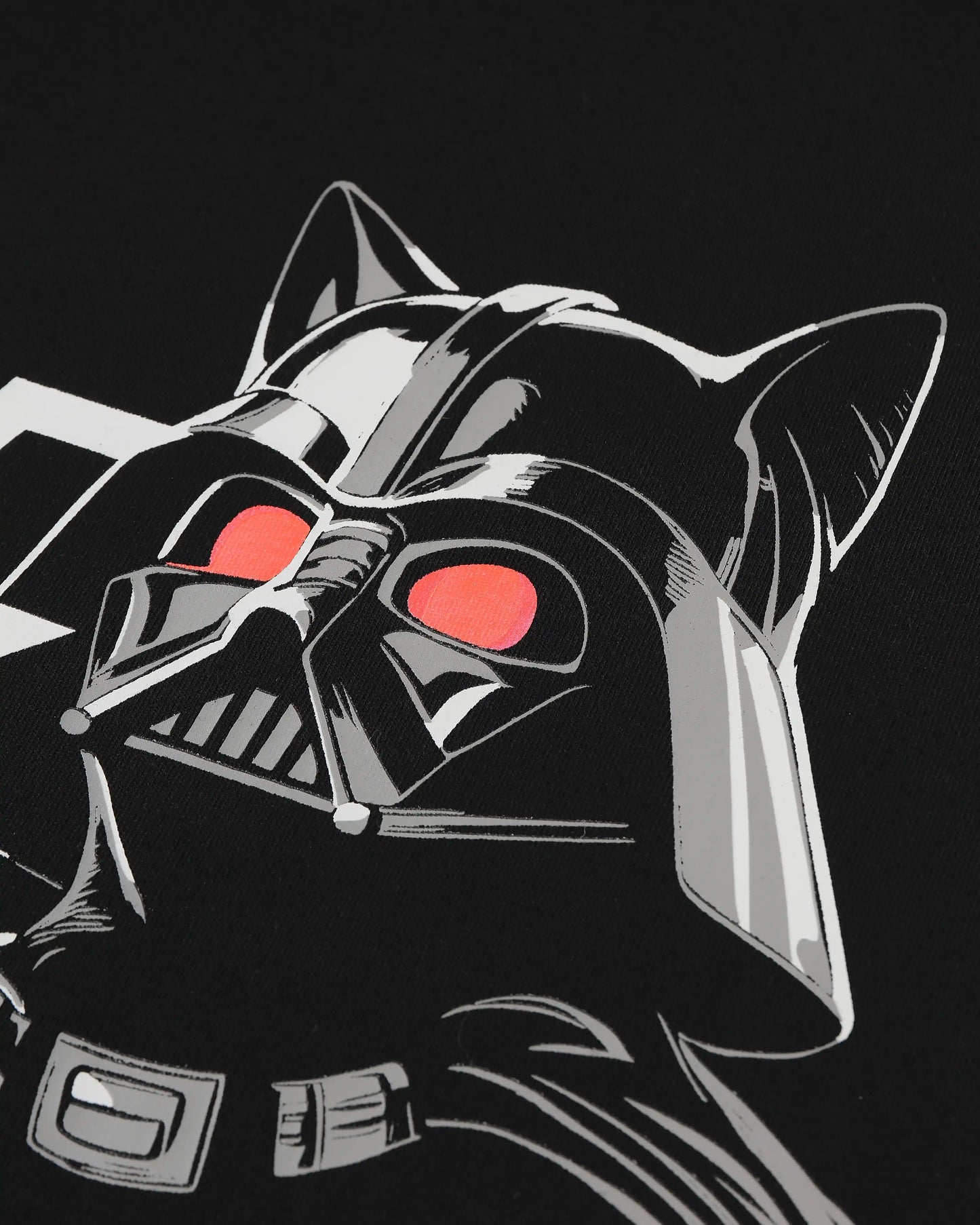 MEOW VADER PLEATED SLEEVES EASY FIT T-SHIRT