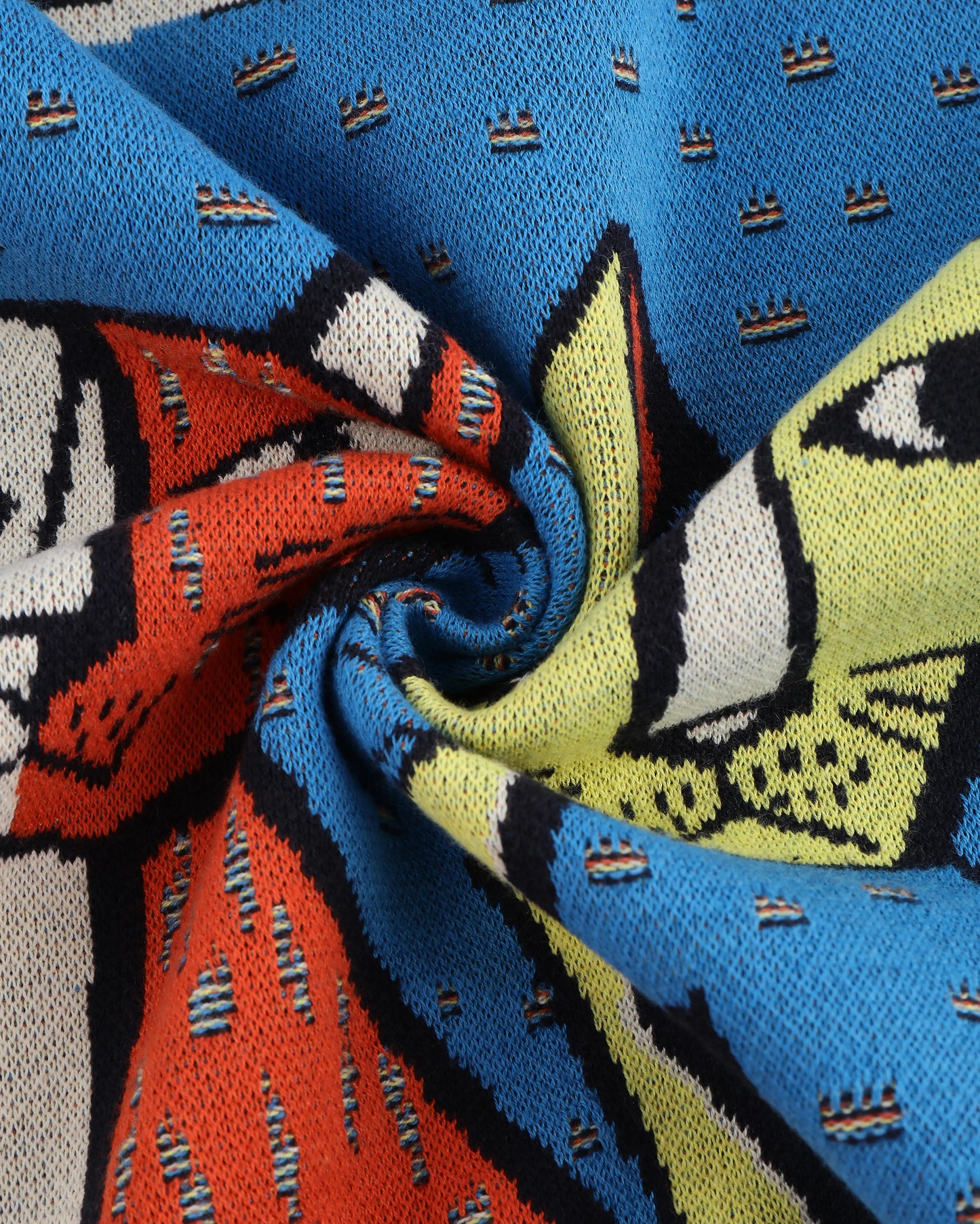 PUZZLE PICASSO CATS KITTED SHORT SLEEVES ZIP FRONT SHIRT