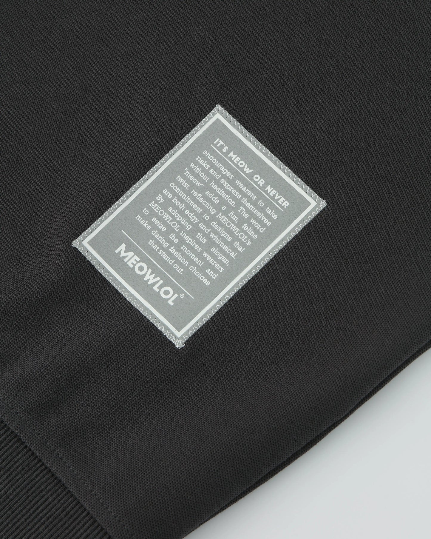 WEAVING LOGO FRONT POCKET OVERSIZED POLO SHIRT