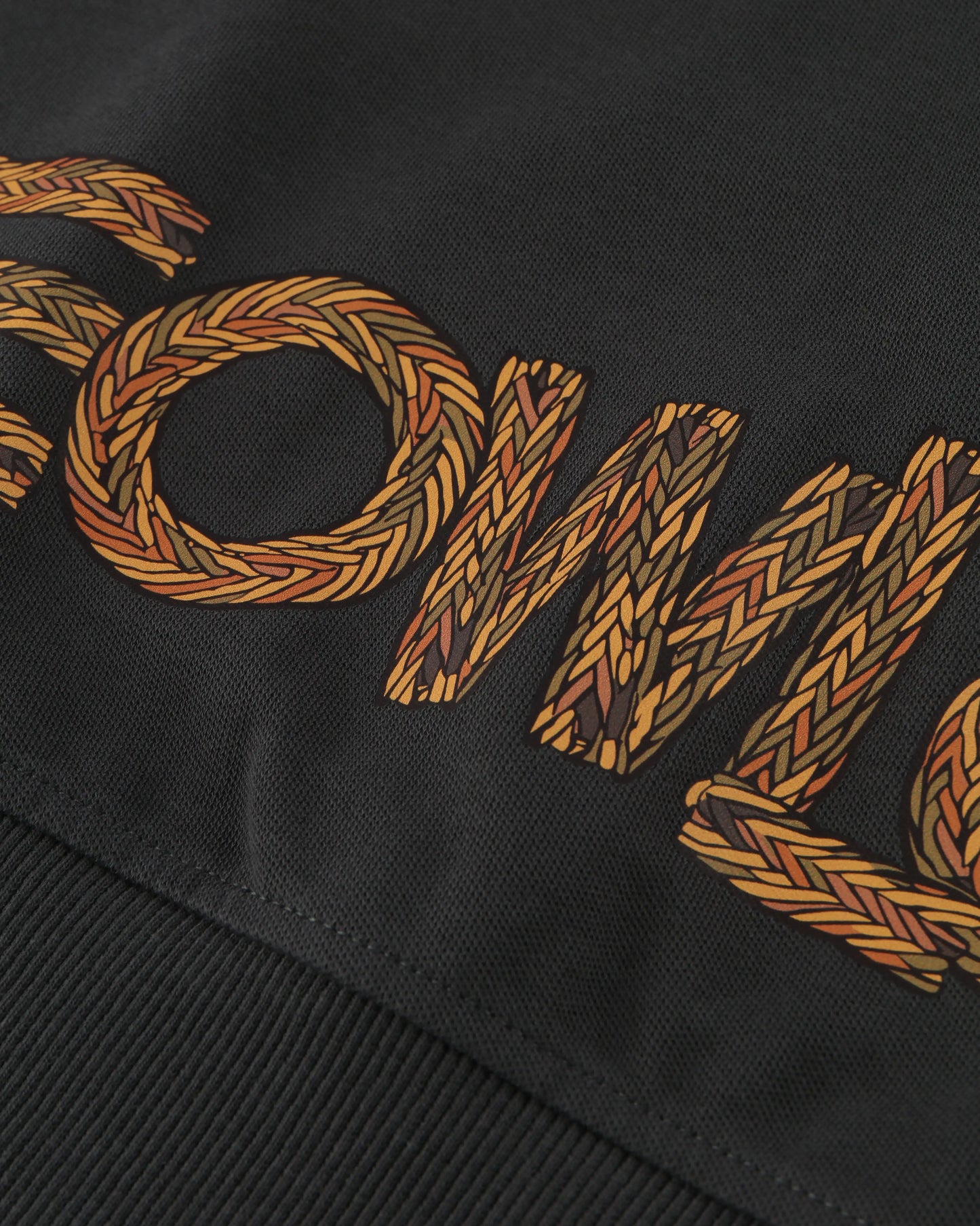 WEAVING LOGO FRONT POCKET OVERSIZED POLO SHIRT
