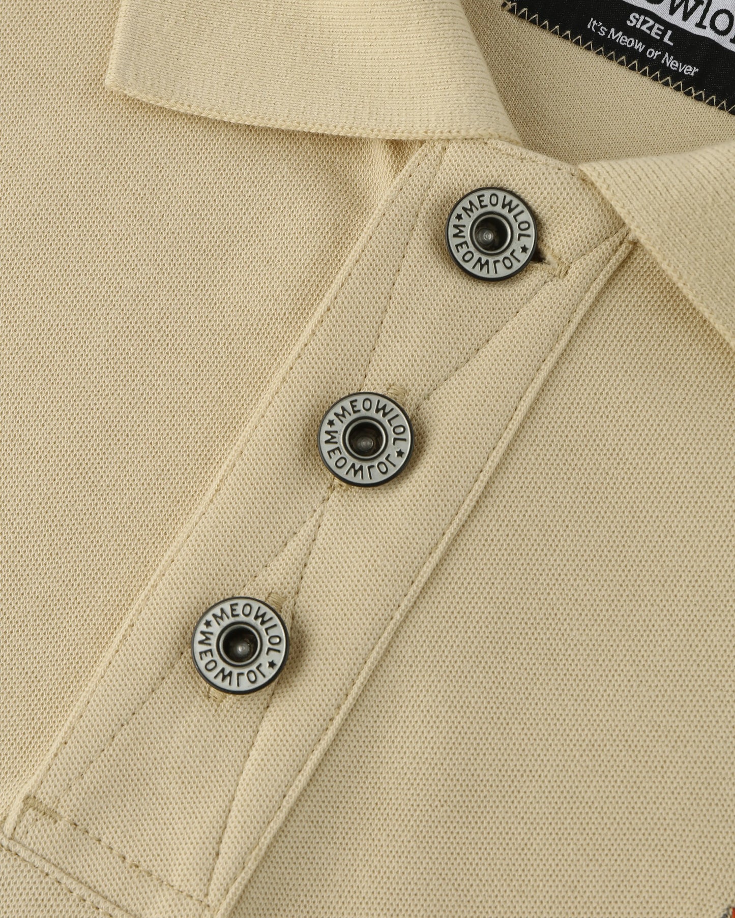 WEAVING LOGO FRONT POCKET OVERSIZED POLO SHIRT