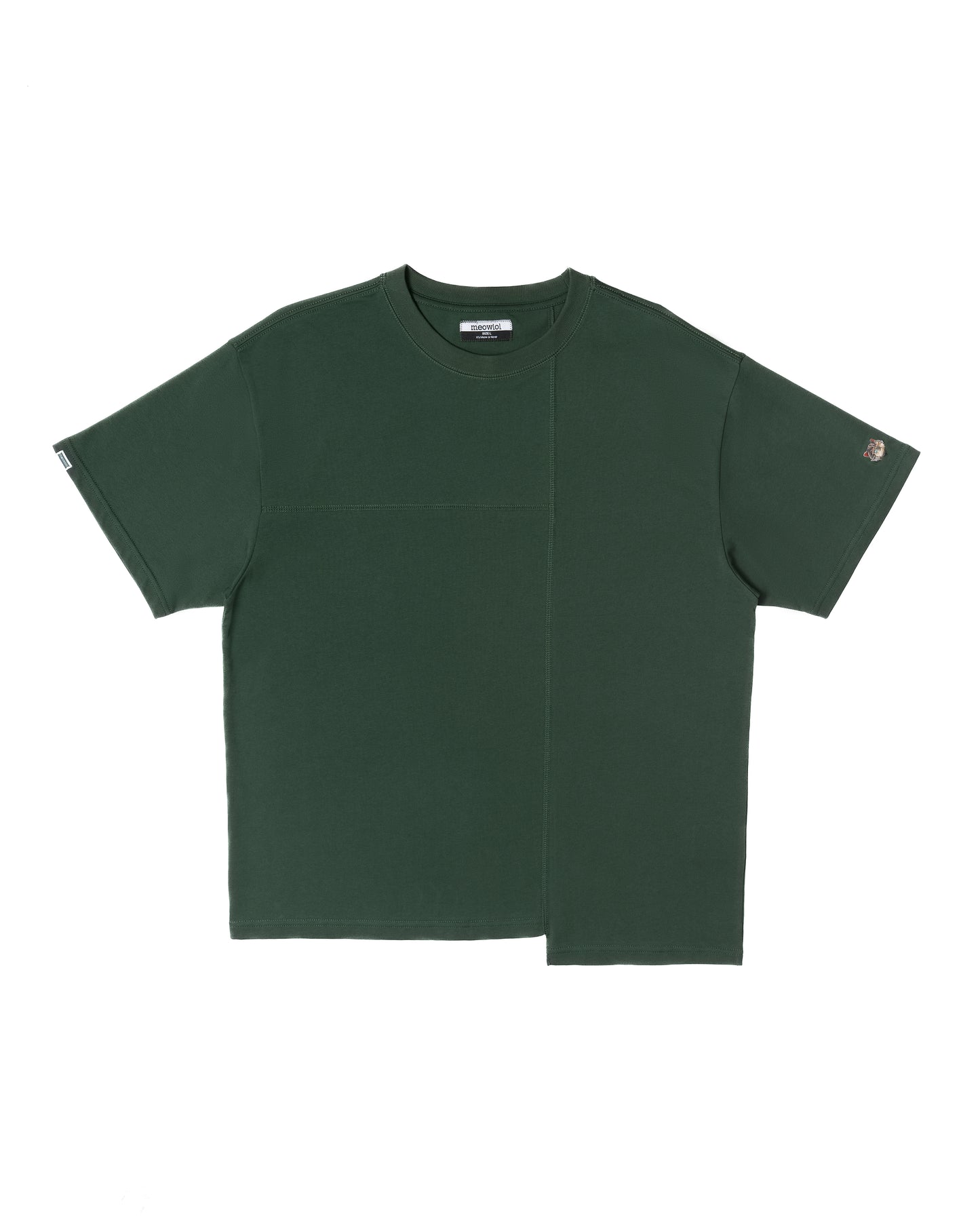 EMB LOGO PANELED EASY FIT T-SHIRT