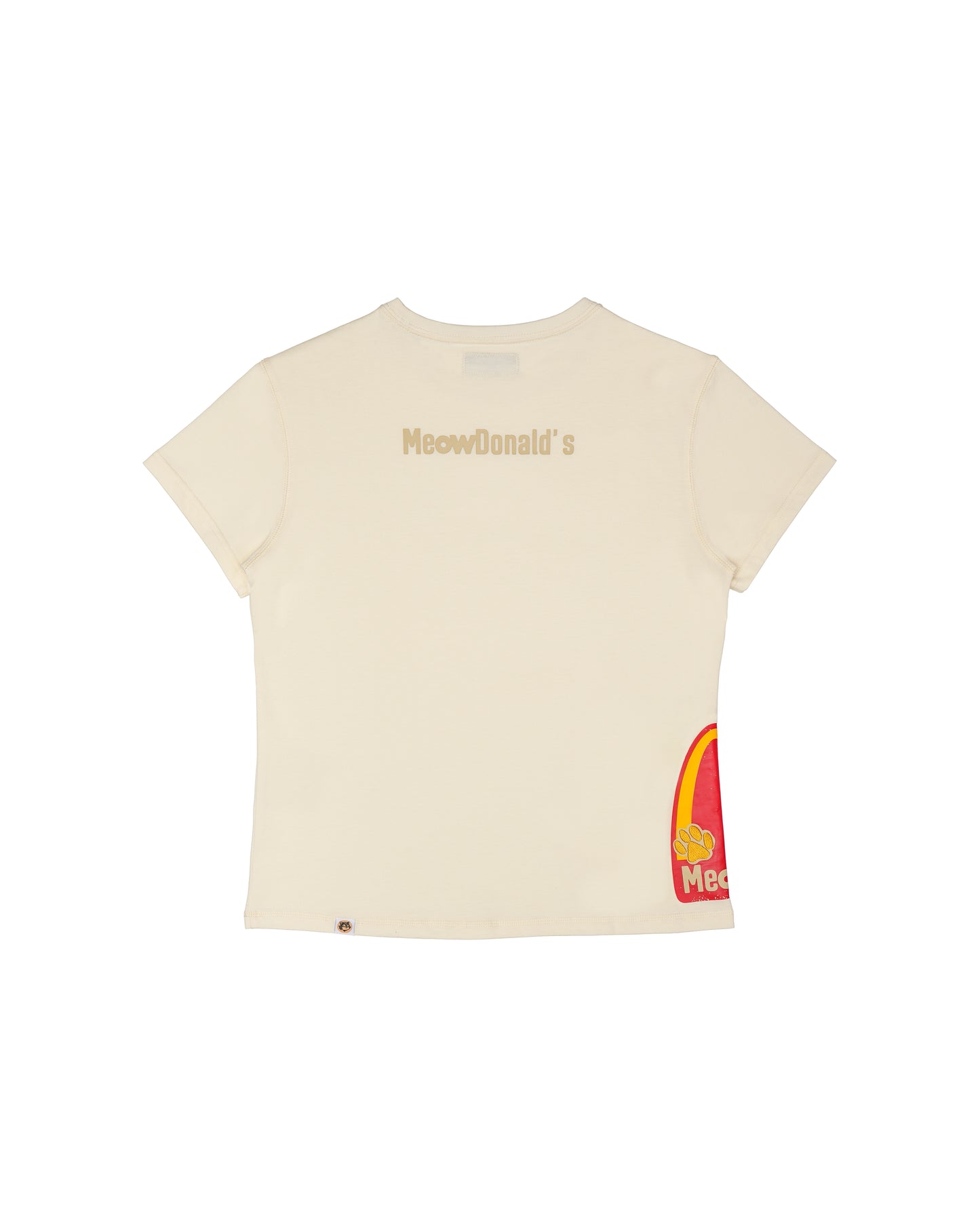 MEOWDONALD (2nd EDITION) LOGO SHOULDER PLEATED EASY FIT T-SHIRT