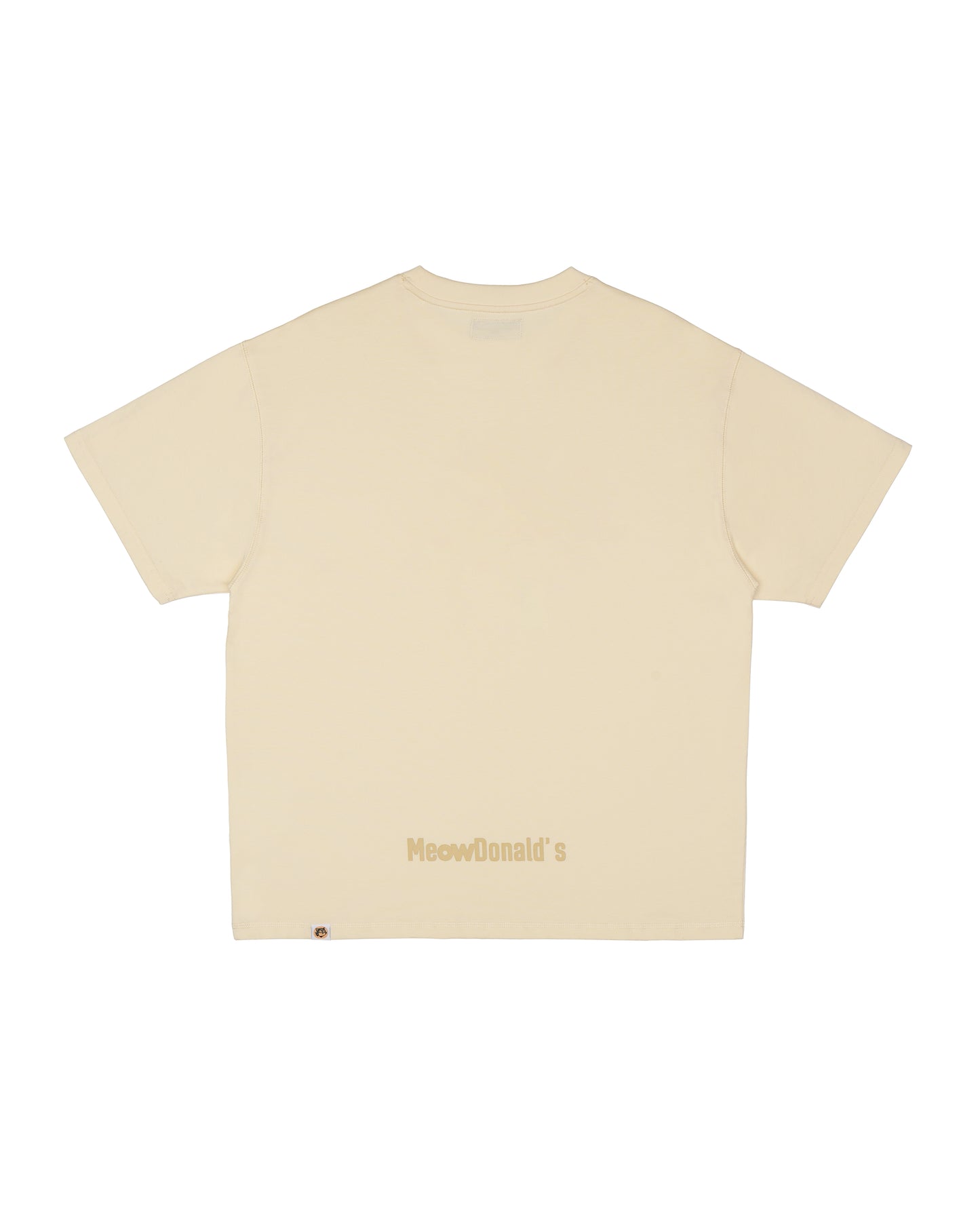 MEOWDONALD (2nd EDITION) LOGO PLEATED SLEEVES EASY FIT T-SHIRT