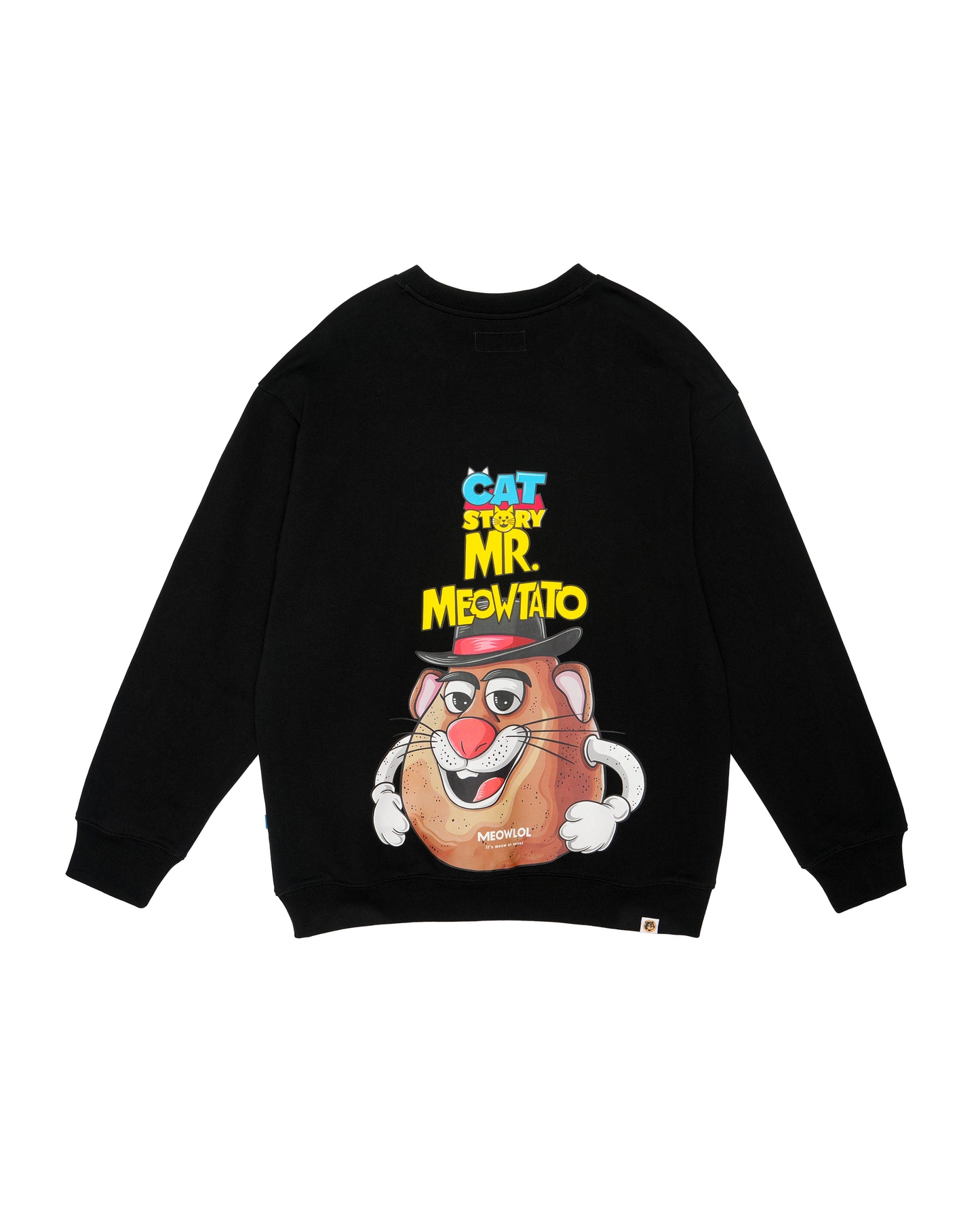 CAT STORY MEOWTATO PLEATED SLEEVES EASY FIT SWEATSHIRT