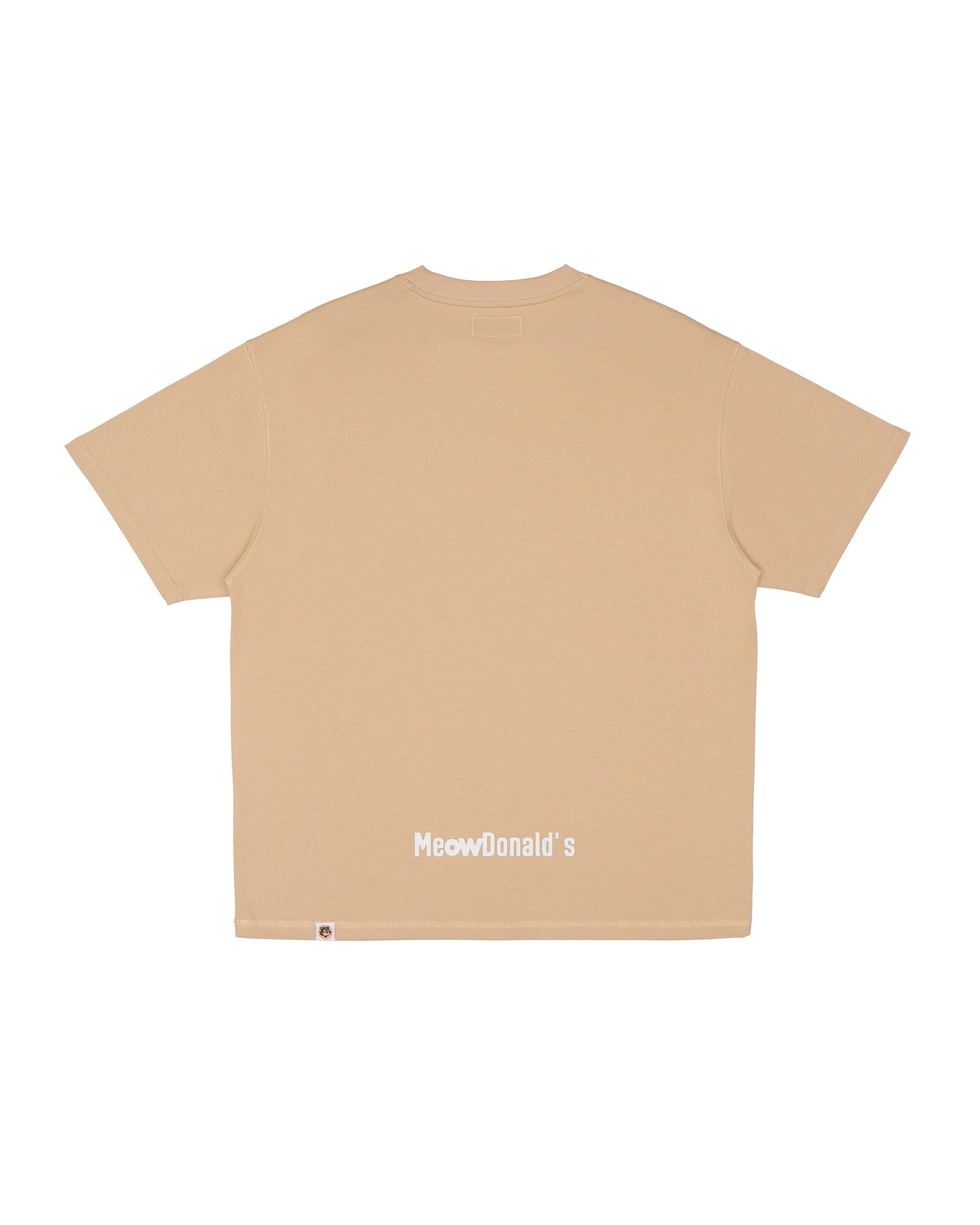 MEOWDONALD (2nd EDITION) LOGO PLEATED SLEEVES EASY FIT T-SHIRT