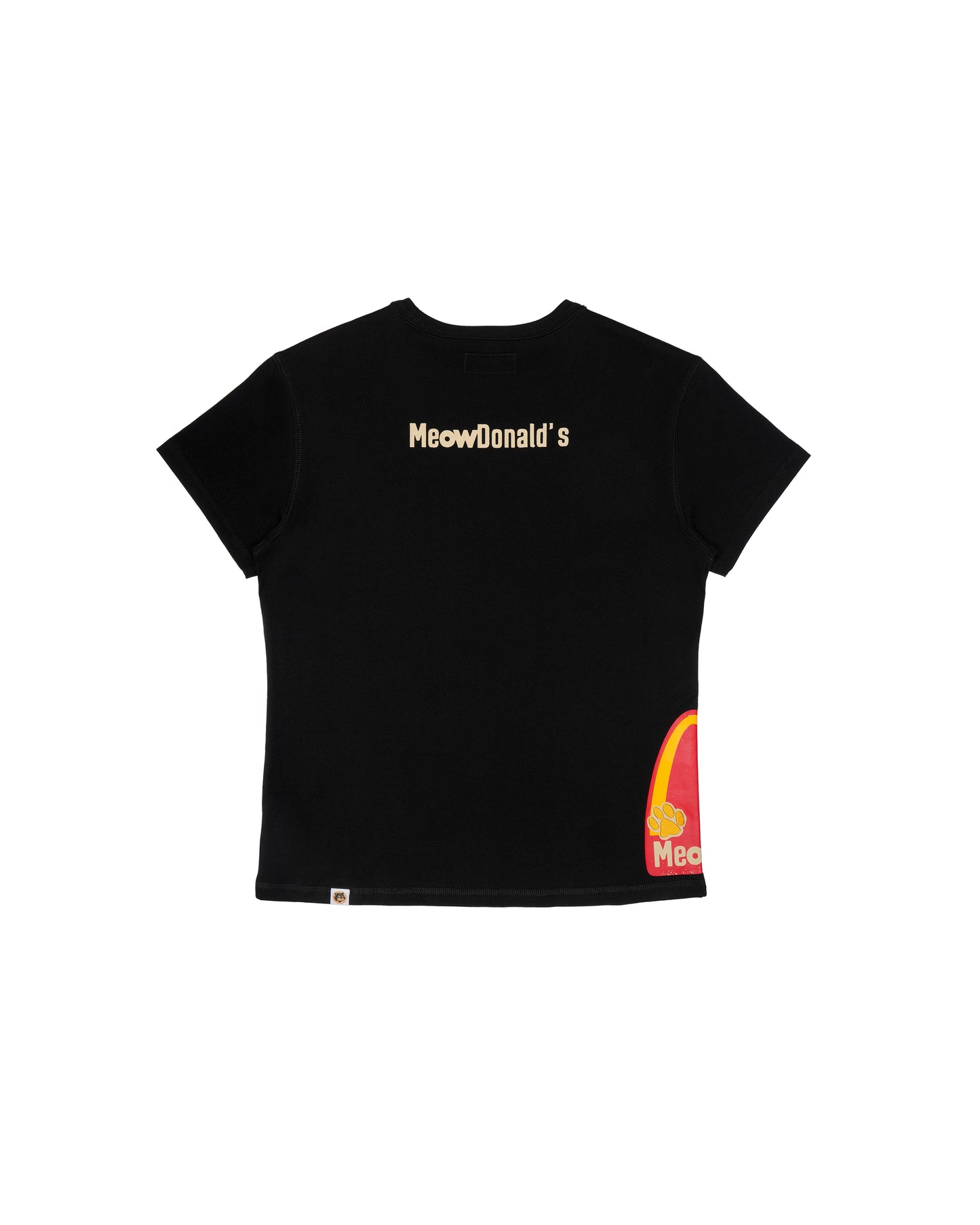 MEOWDONALD (2nd EDITION) LOGO SHOULDER PLEATED EASY FIT T-SHIRT