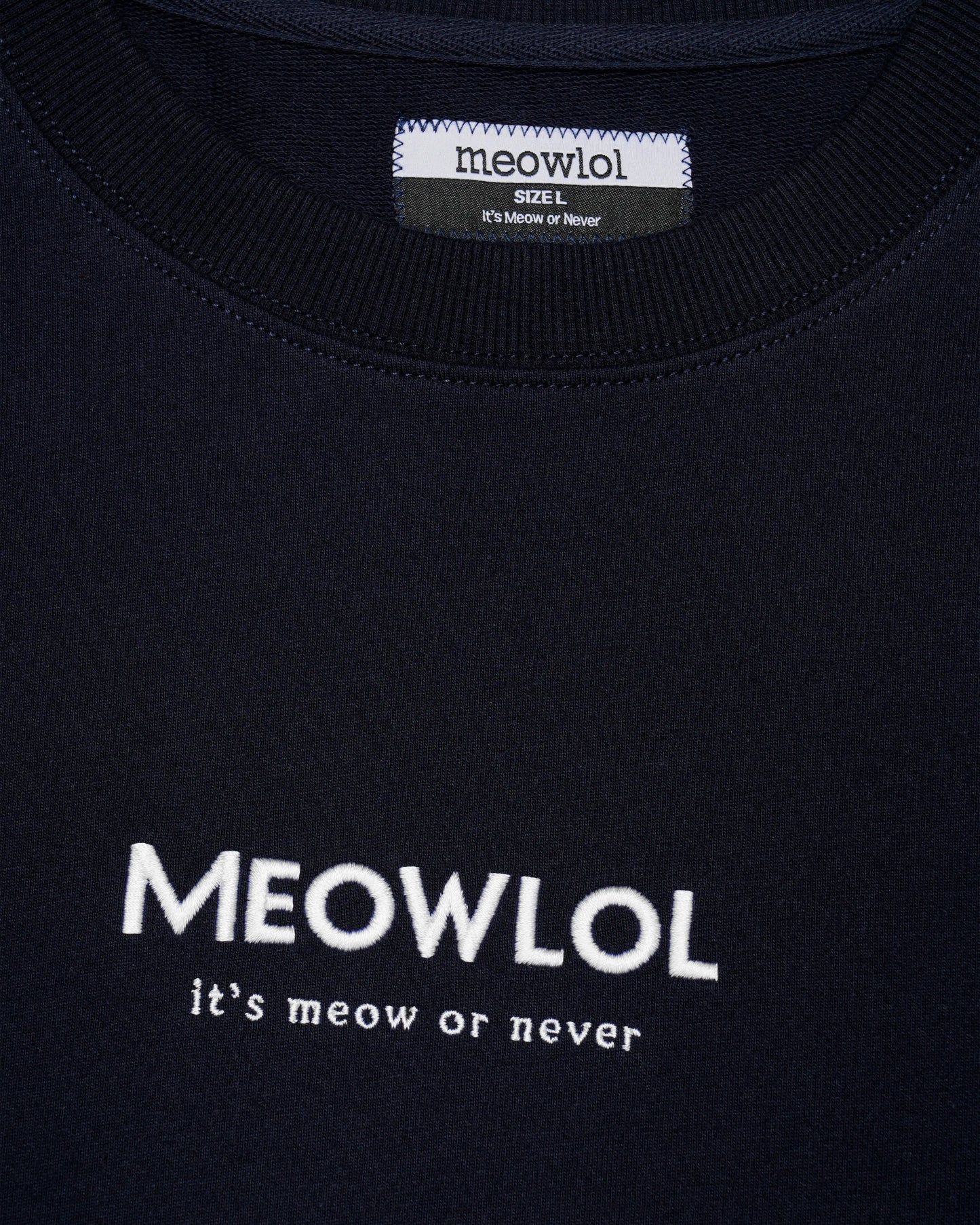 IRON MEOW PLEATED SLEEVES EASY FIT SWEATSHIRT