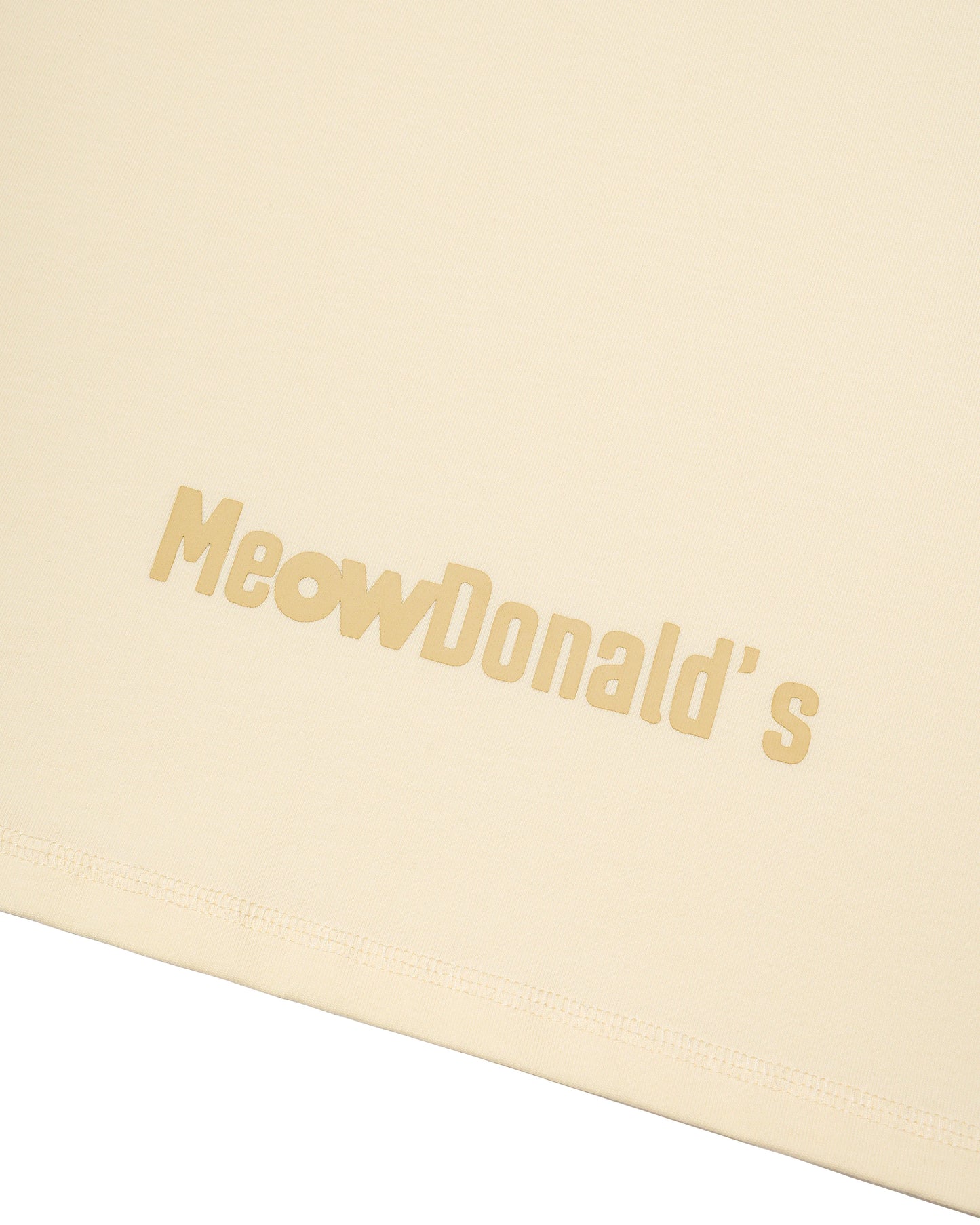 MEOWDONALD (2nd EDITION) LOGO PLEATED SLEEVES EASY FIT T-SHIRT