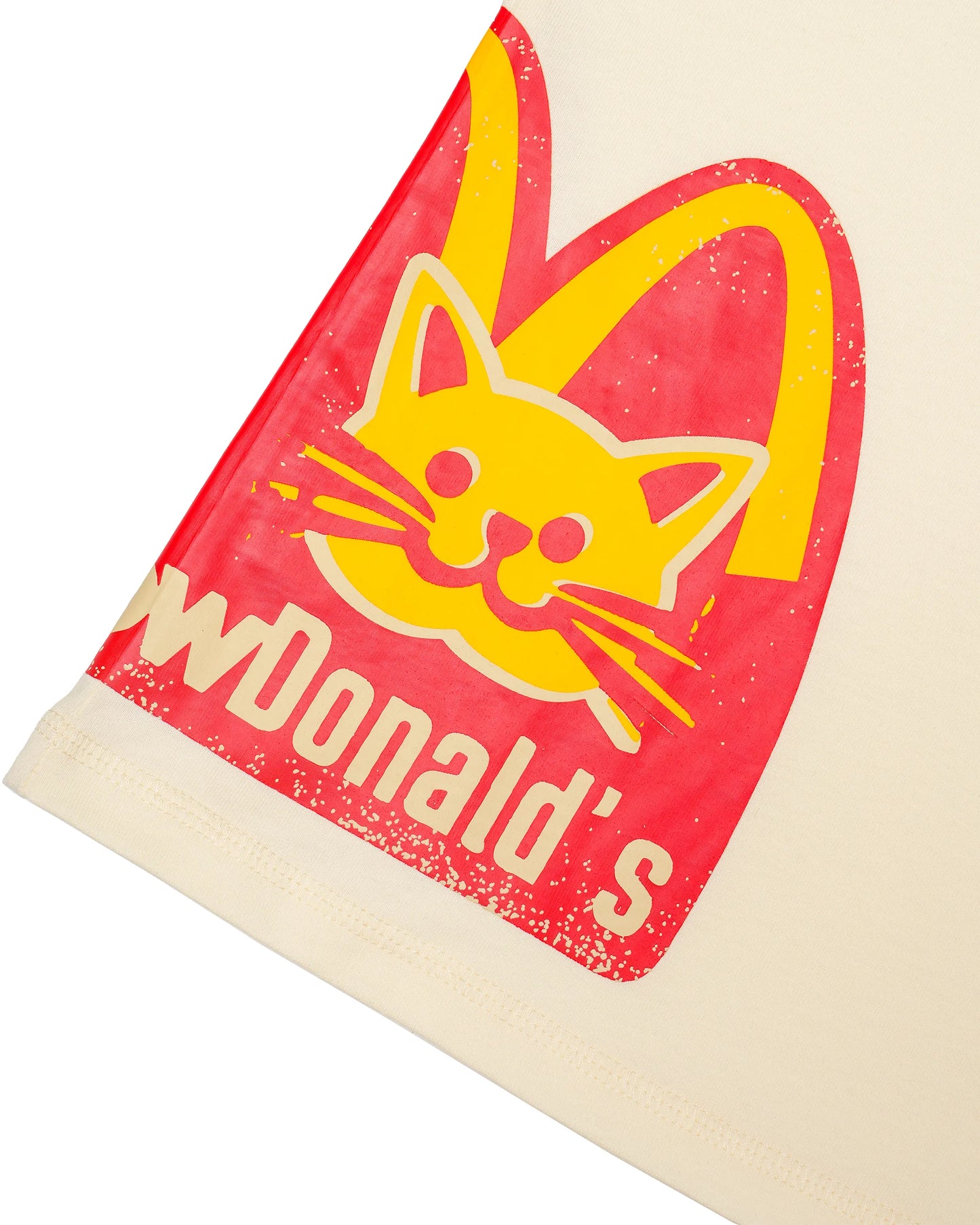 MEOWDONALD (2nd EDITION) LOGO SHOULDER PLEATED EASY FIT T-SHIRT