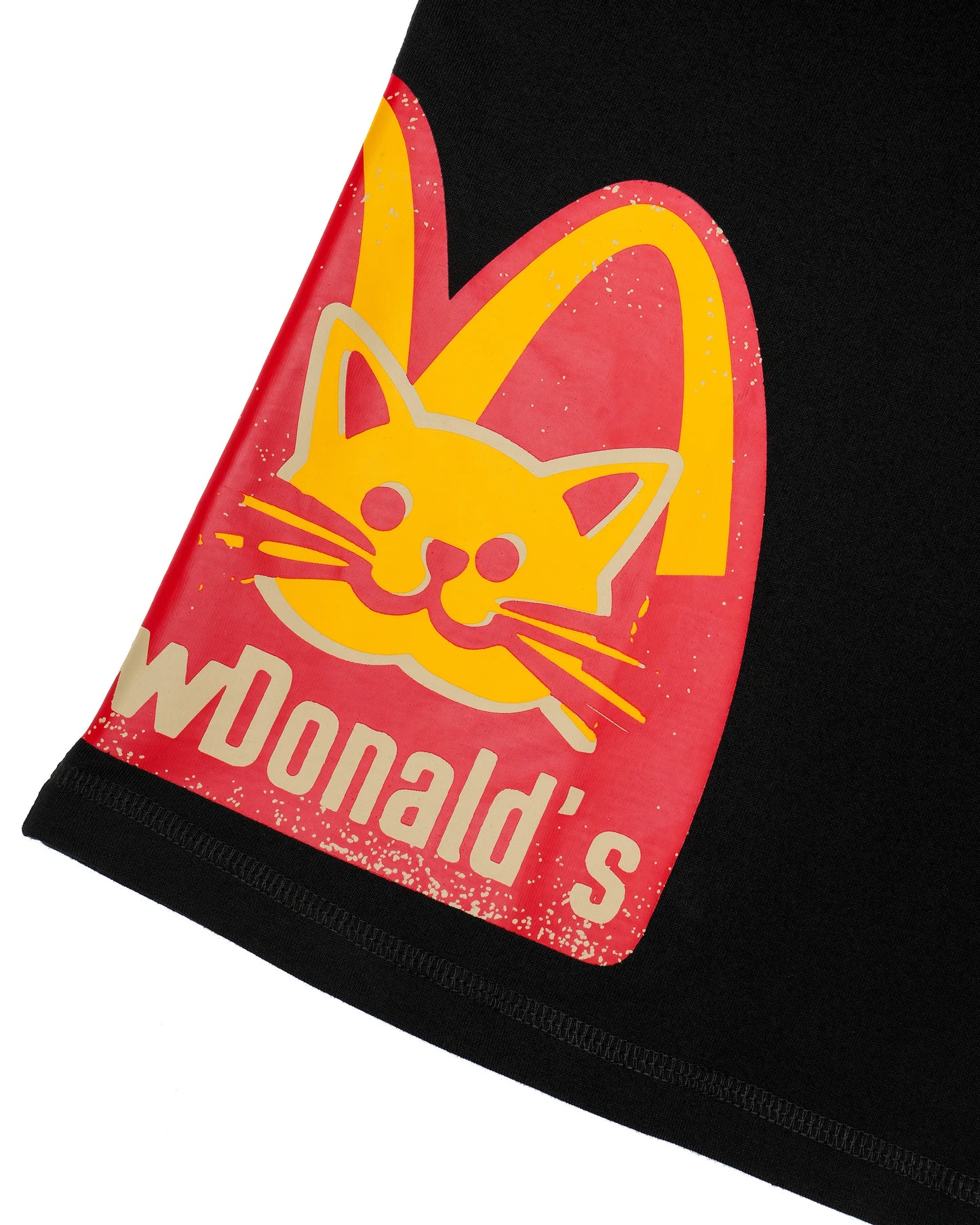 MEOWDONALD (2nd EDITION) LOGO SHOULDER PLEATED EASY FIT T-SHIRT