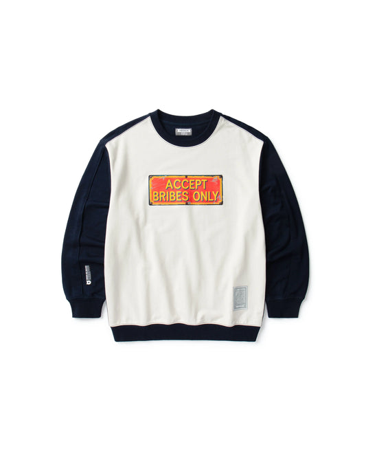 BRIBES ONLY PLEATED SLEEVES EASY FIT SWEATSHIRT