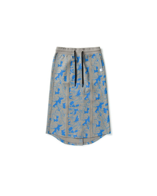 CATCHING BIRDS FULL PRINTED PANELED EASY FIT SWEATSKIRT