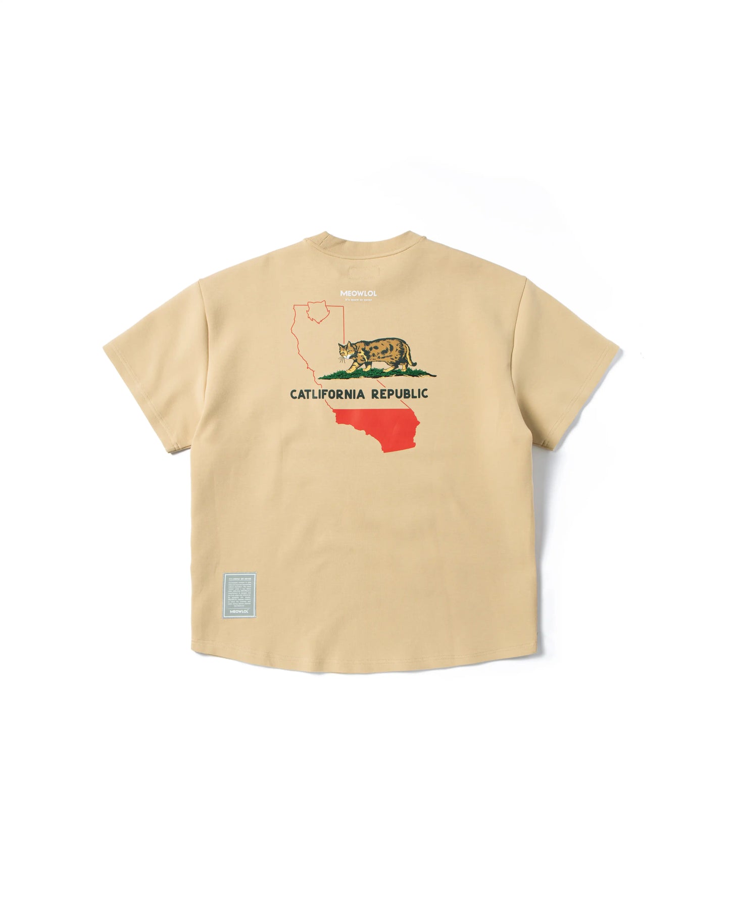 CATLIFORNIA ROUND HEM OVERSIZED T-SHIRT