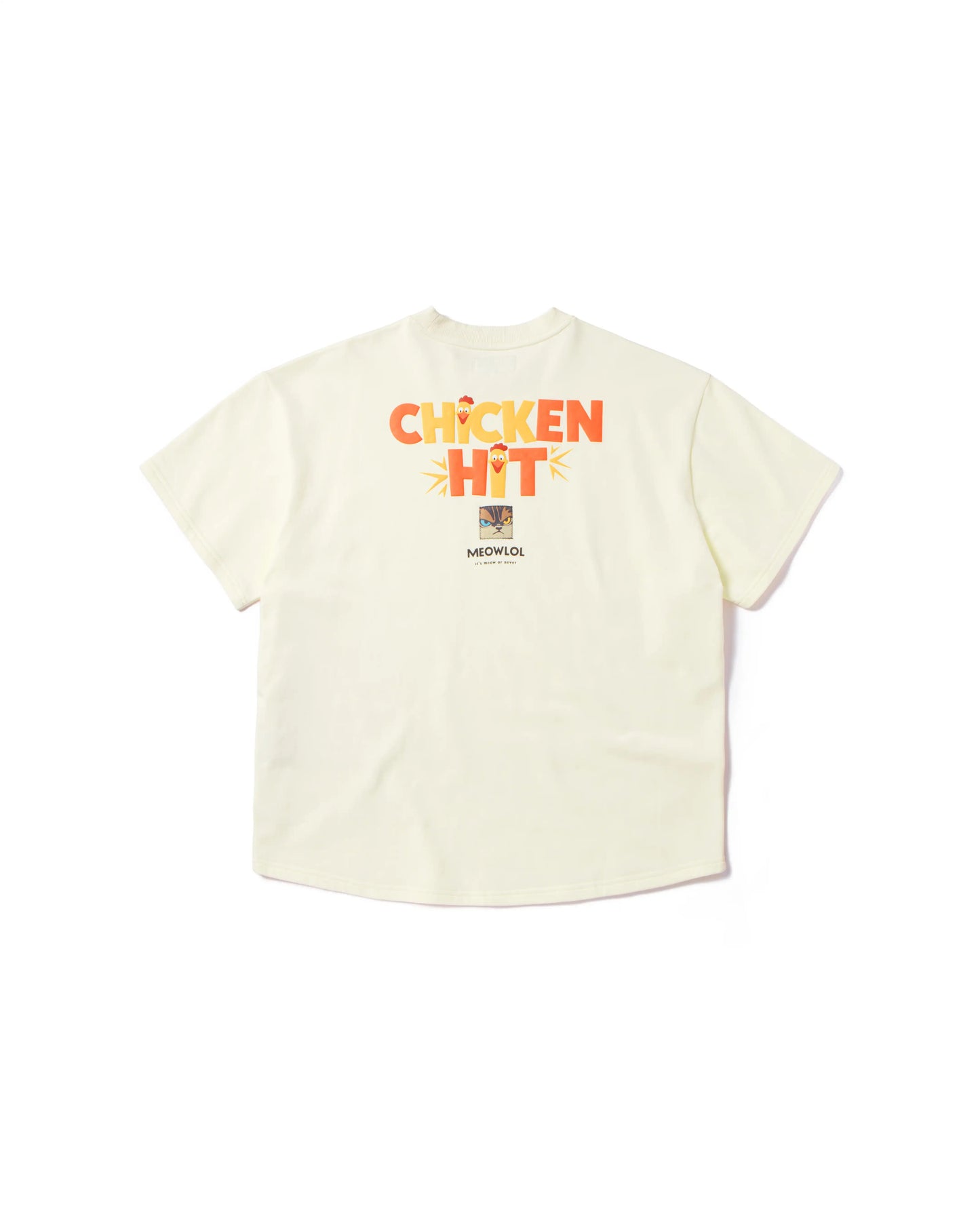 CHICKEN HIT ROUND HEM OVERSIZED T-SHIRT