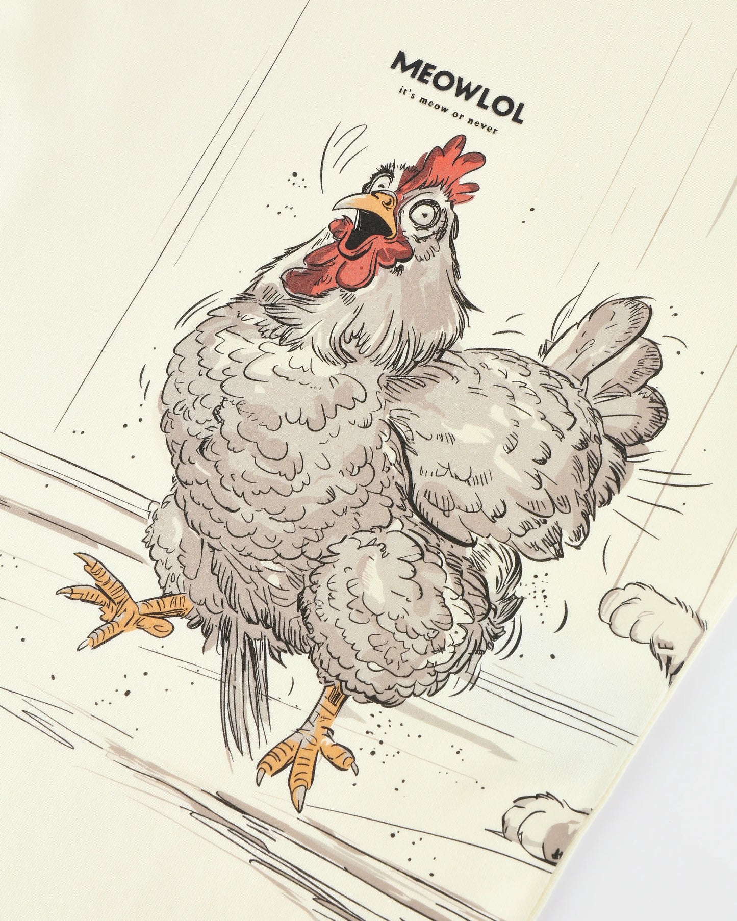 CHICKEN HIT ROUND HEM OVERSIZED T-SHIRT