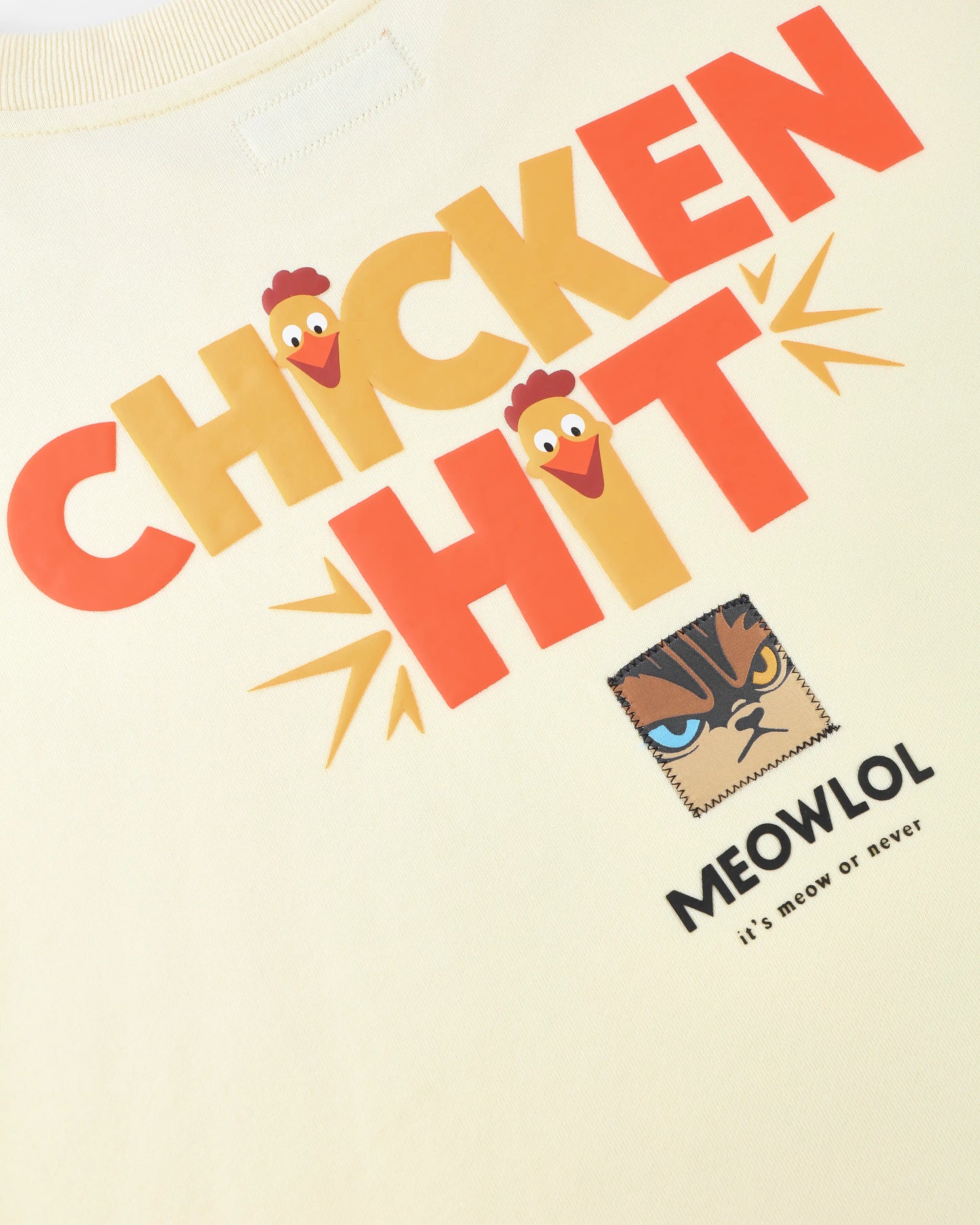CHICKEN HIT ROUND HEM OVERSIZED T-SHIRT