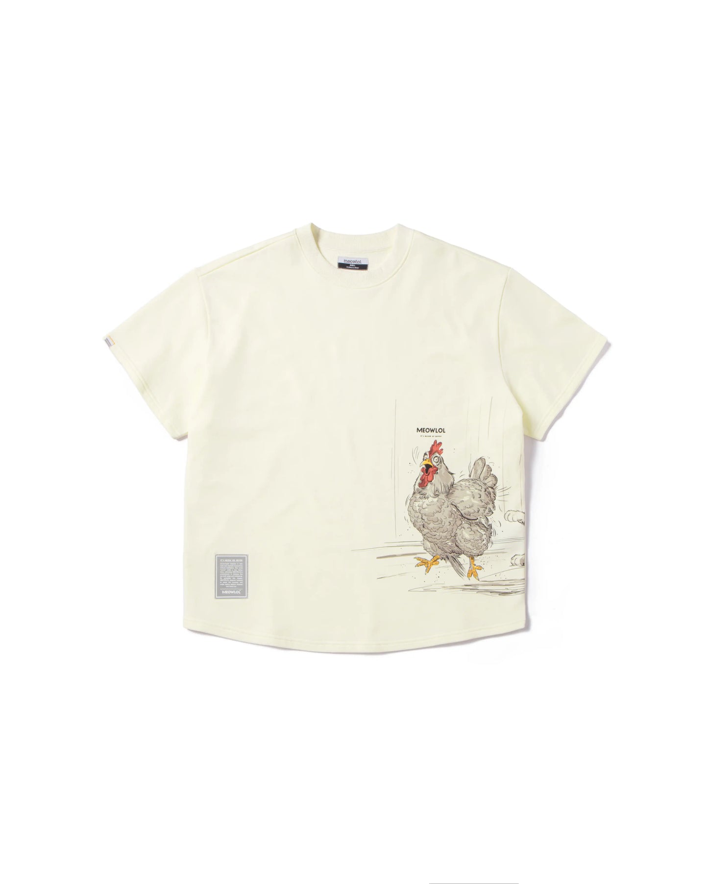 CHICKEN HIT ROUND HEM OVERSIZED T-SHIRT