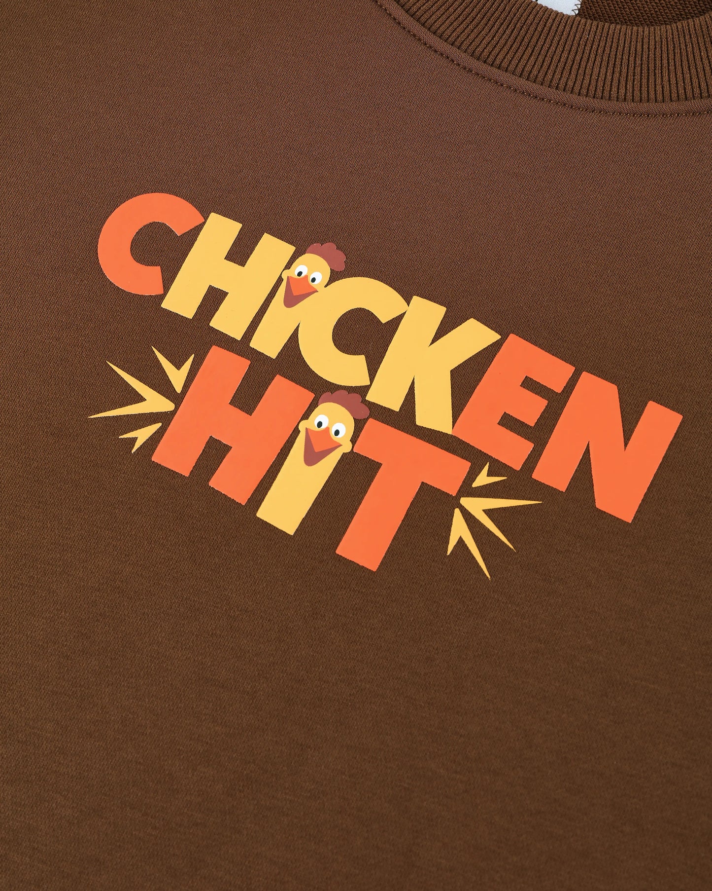 CHICKEN HIT ROUND HEM OVERSIZED T-SHIRT