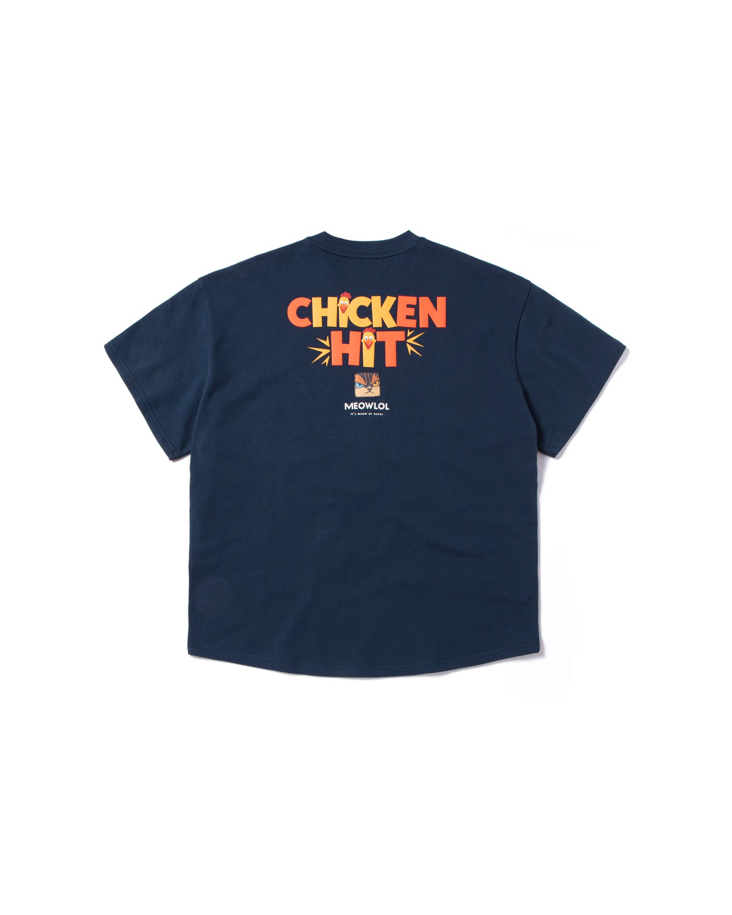 CHICKEN HIT ROUND HEM OVERSIZED T-SHIRT