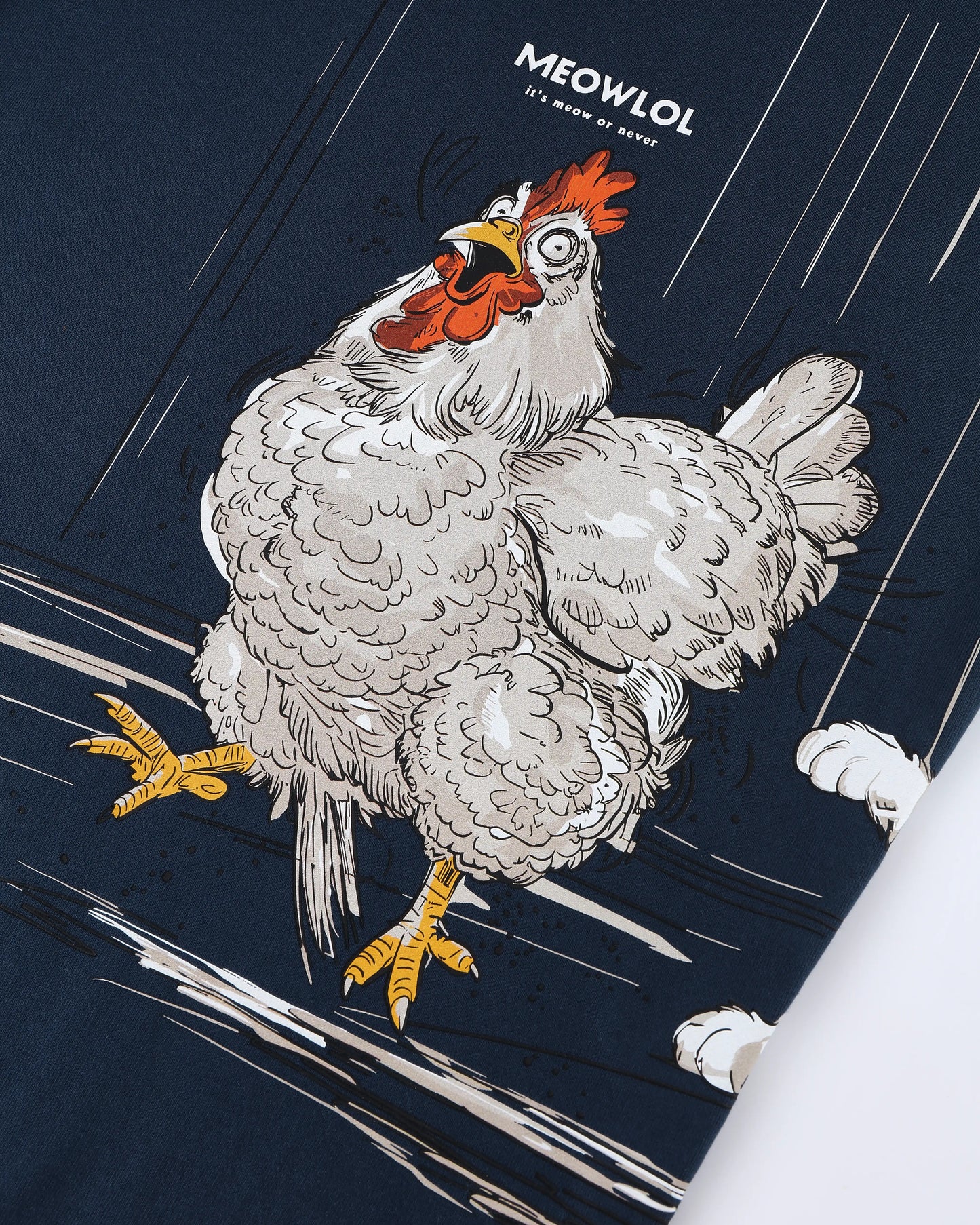 CHICKEN HIT ROUND HEM OVERSIZED T-SHIRT