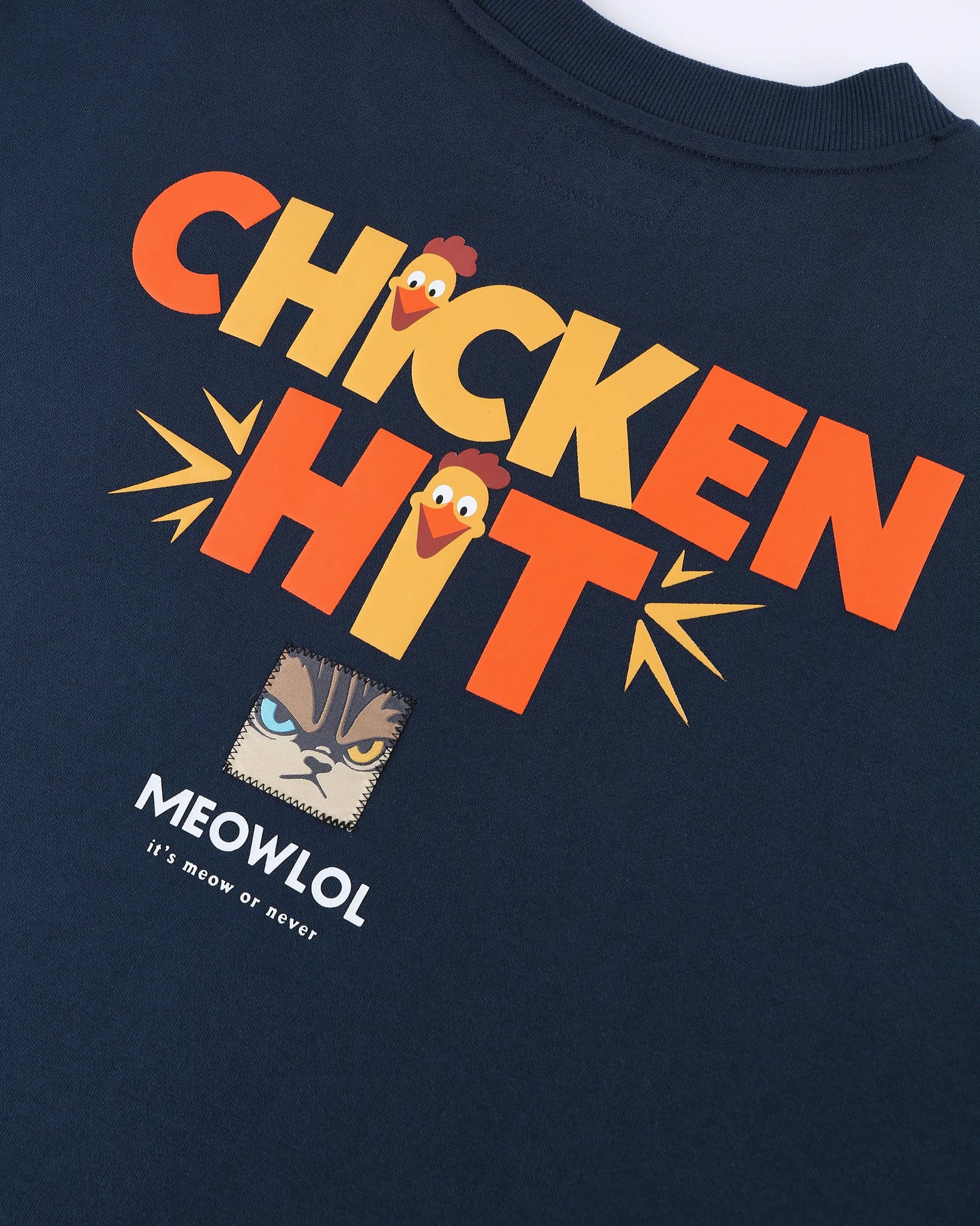 CHICKEN HIT ROUND HEM OVERSIZED T-SHIRT