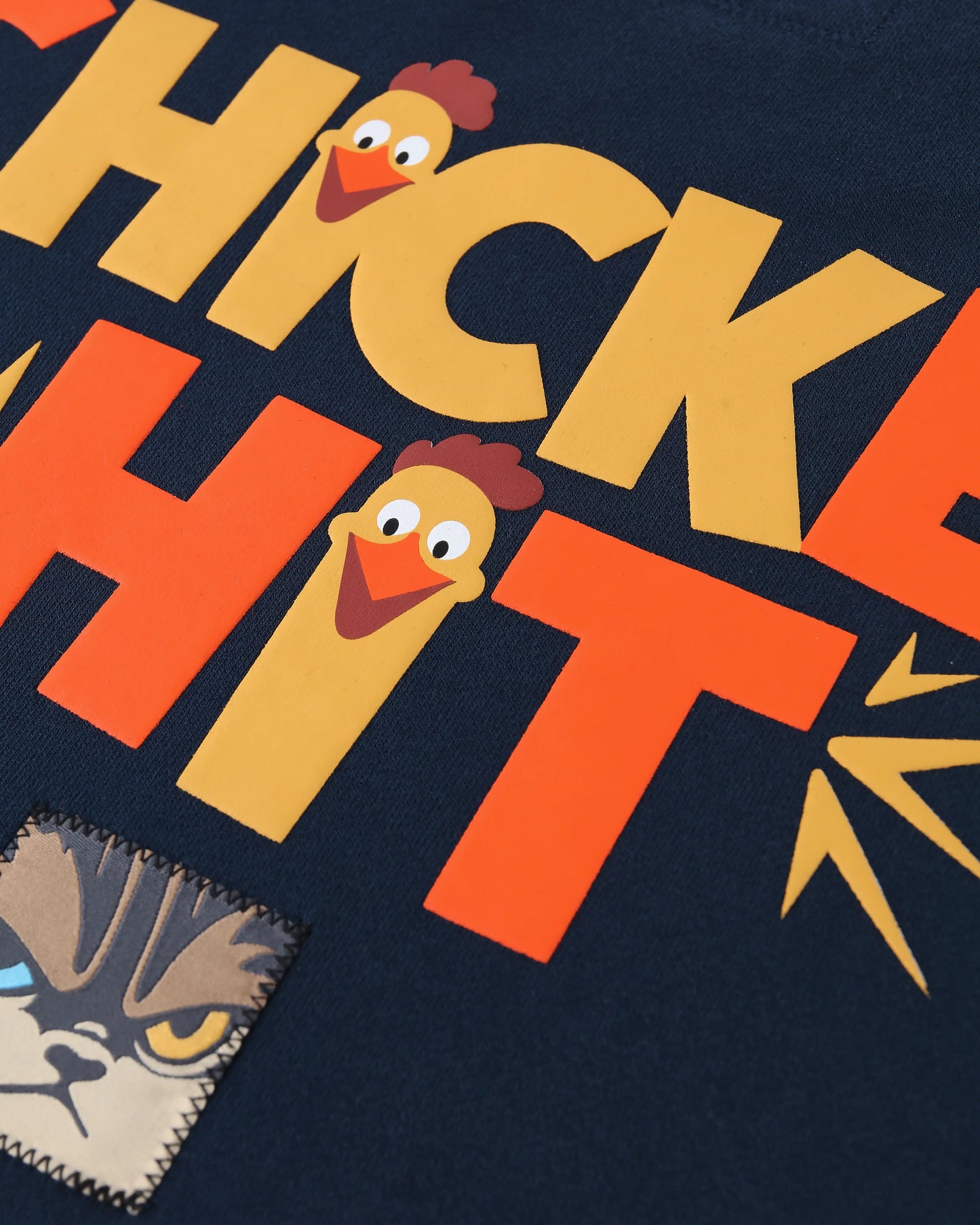 CHICKEN HIT ROUND HEM OVERSIZED T-SHIRT