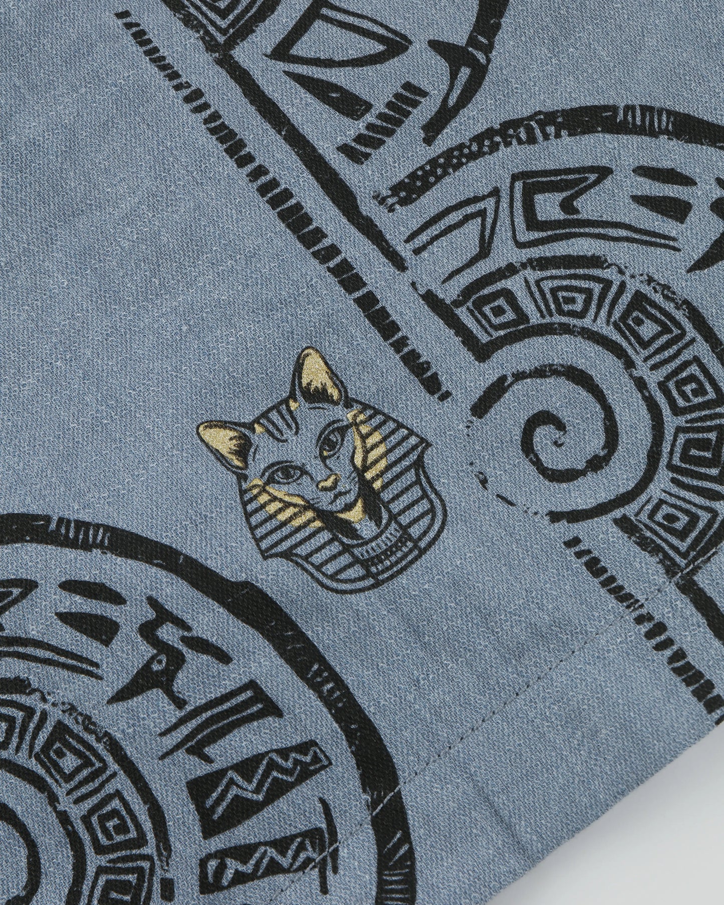 EGYPTIAN CAT THEME ROCK ART (FULL PATTERN PRINT) PRINTED VACATION SHIRT