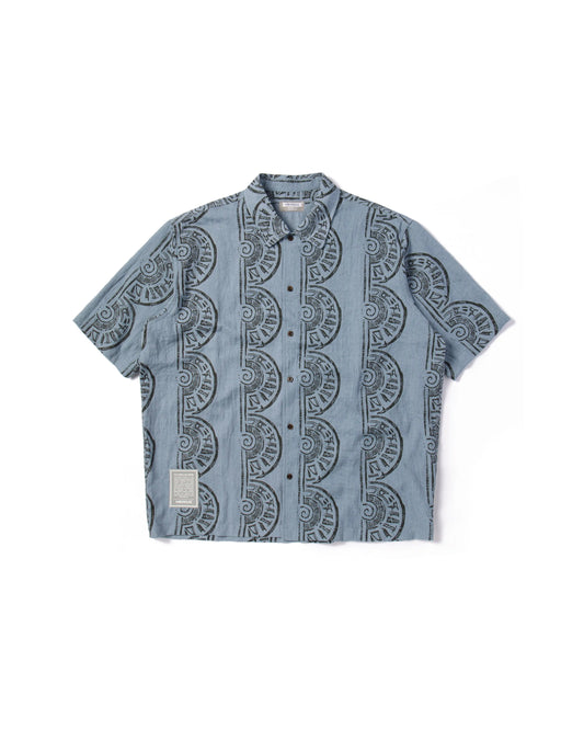 EGYPTIAN CAT THEME ROCK ART (FULL PATTERN PRINT) PRINTED VACATION SHIRT