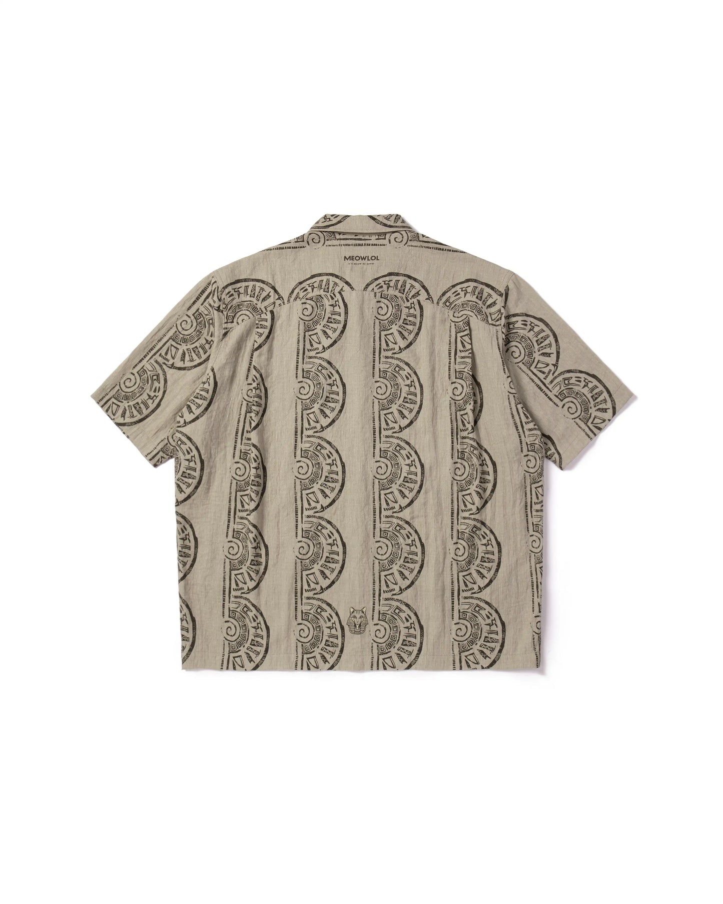EGYPTIAN CAT THEME ROCK ART (FULL PATTERN PRINT) PRINTED VACATION SHIRT