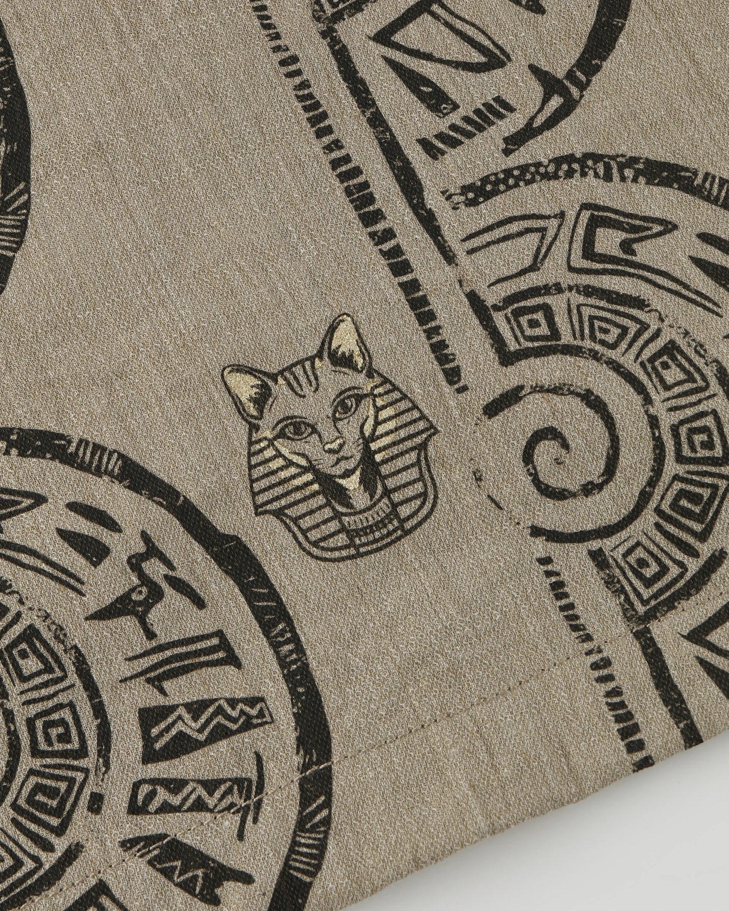 EGYPTIAN CAT THEME ROCK ART (FULL PATTERN PRINT) PRINTED VACATION SHIRT