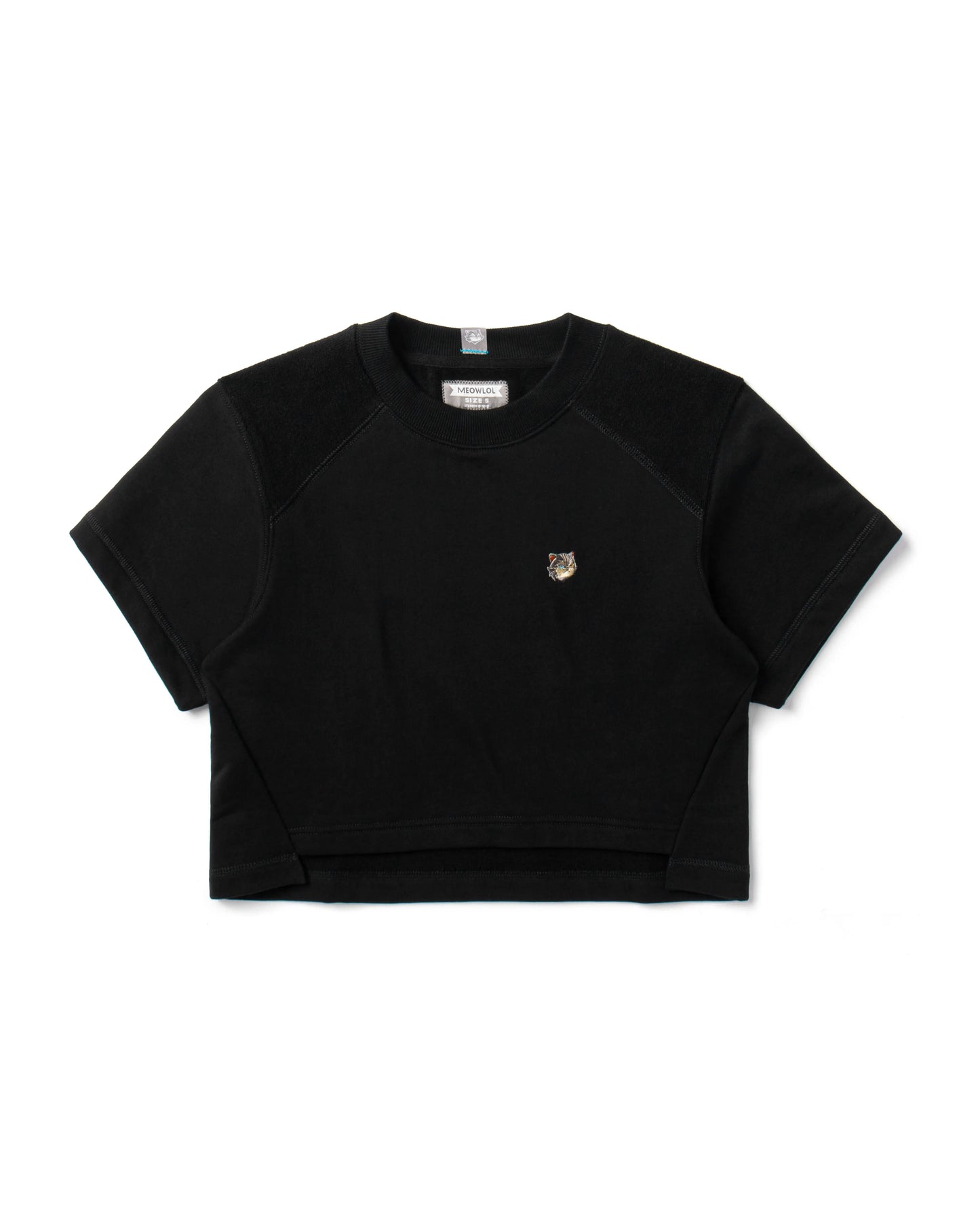 EMB LOGO OVERSIZED CROPPED TOP