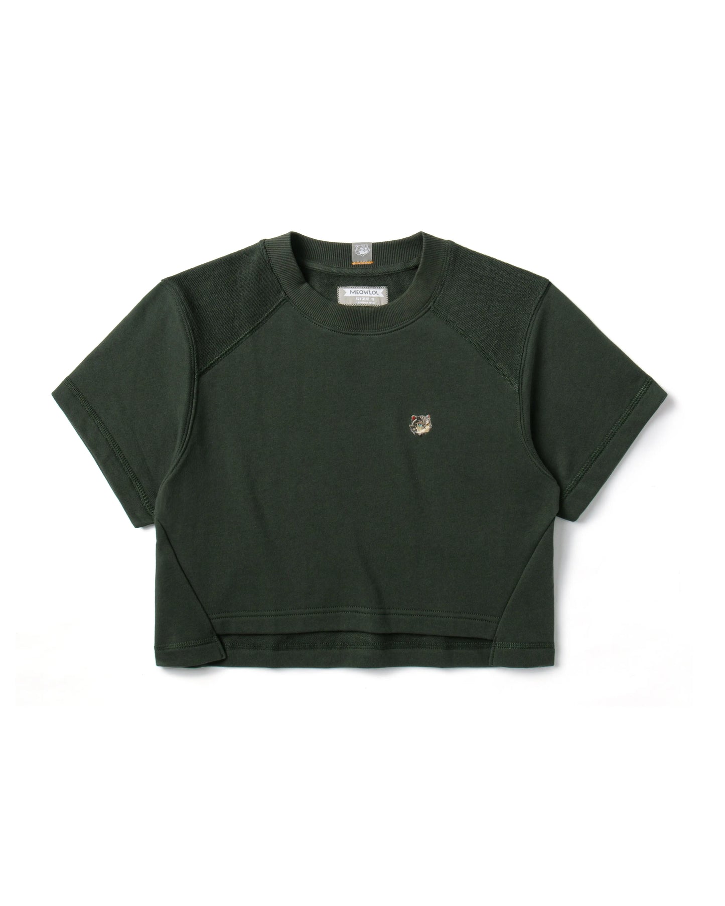EMB LOGO OVERSIZED CROPPED TOP