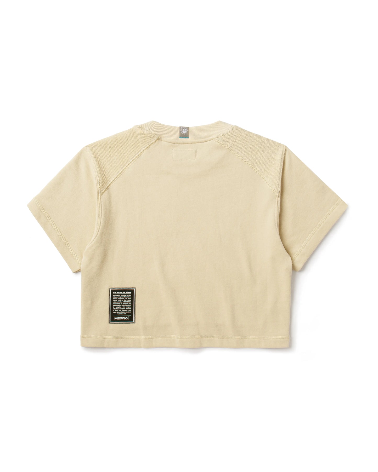 EMB LOGO OVERSIZED CROPPED TOP