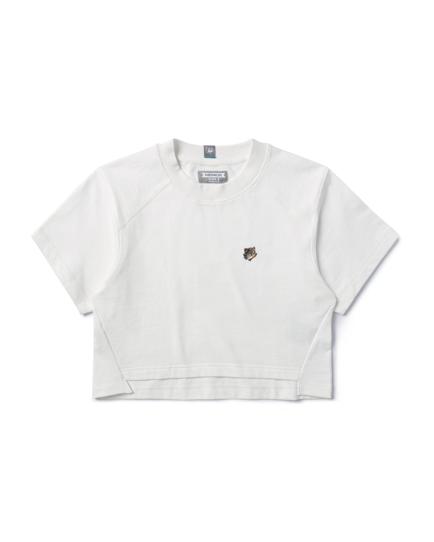 EMB LOGO OVERSIZED CROPPED TOP