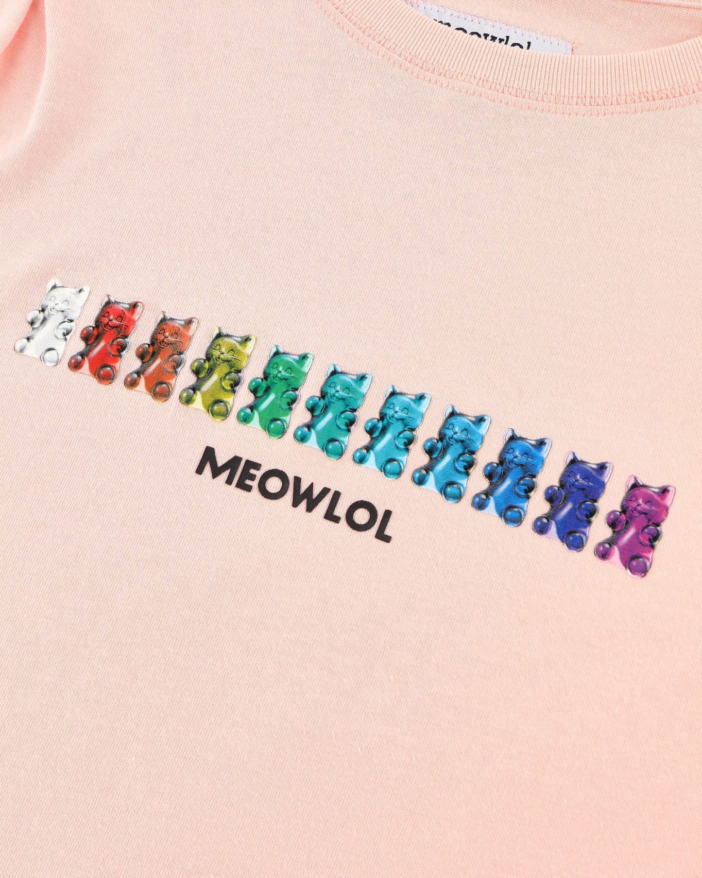 GUMMY CAT SHOULDER PLEATED EASY FIT T-SHIRT