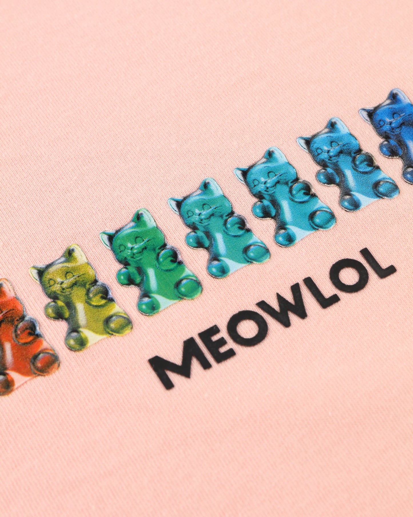 GUMMY CAT SHOULDER PLEATED EASY FIT T-SHIRT
