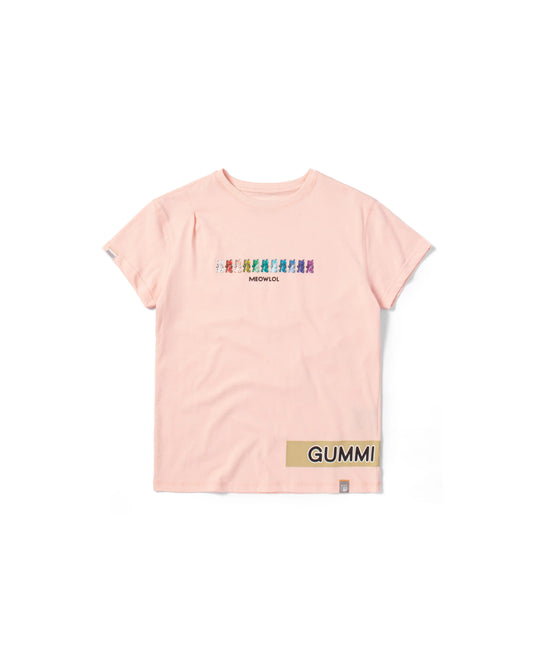 GUMMY CAT SHOULDER PLEATED EASY FIT T-SHIRT