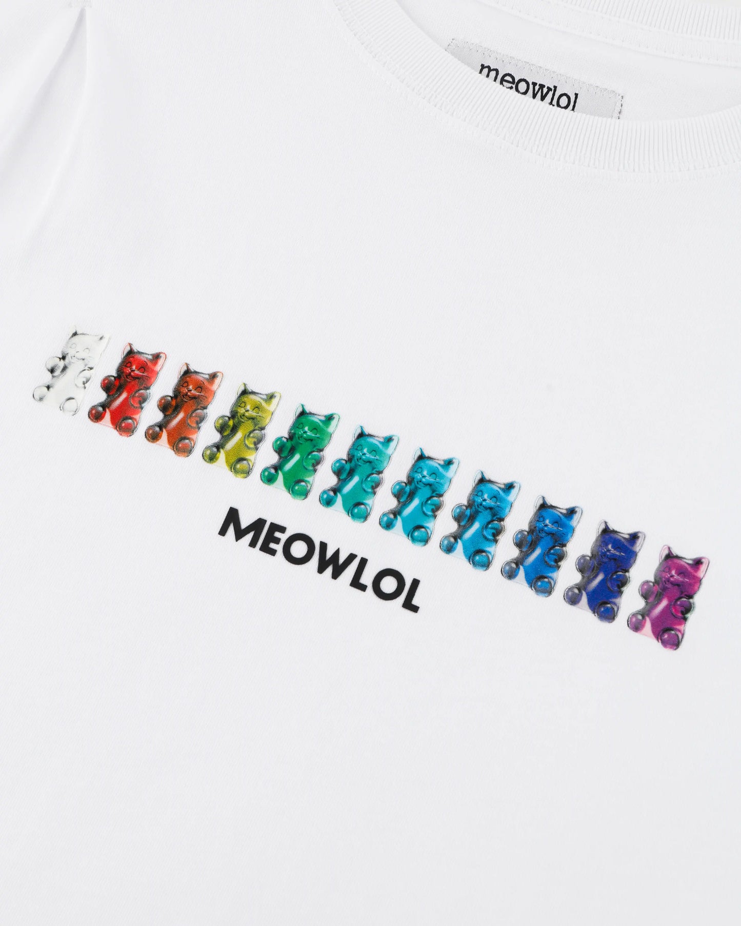 GUMMY CAT SHOULDER PLEATED EASY FIT T-SHIRT